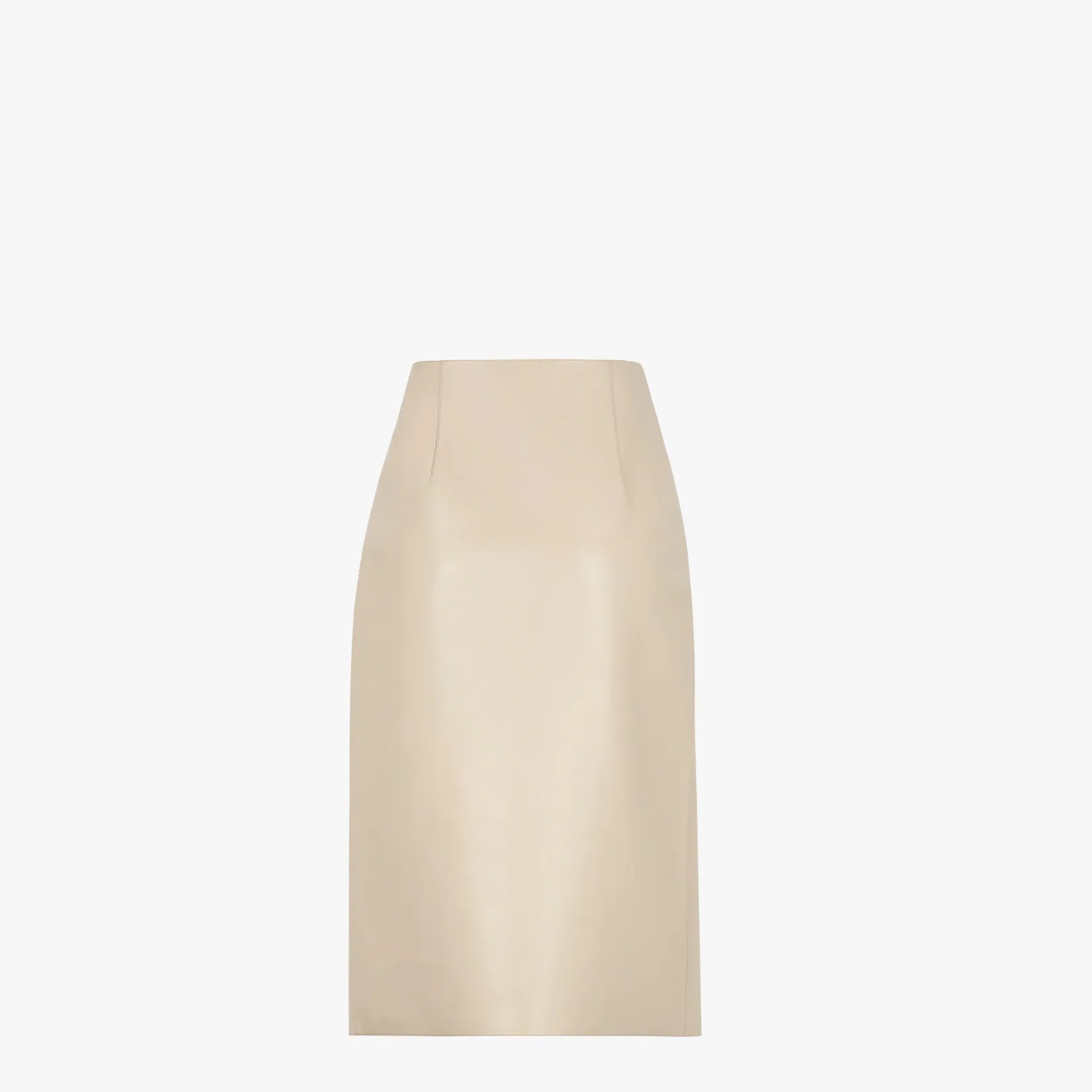 Beige nappa leather skirt - 2