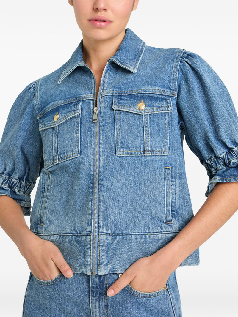 Holly puffed-sleeve denim jacket 5