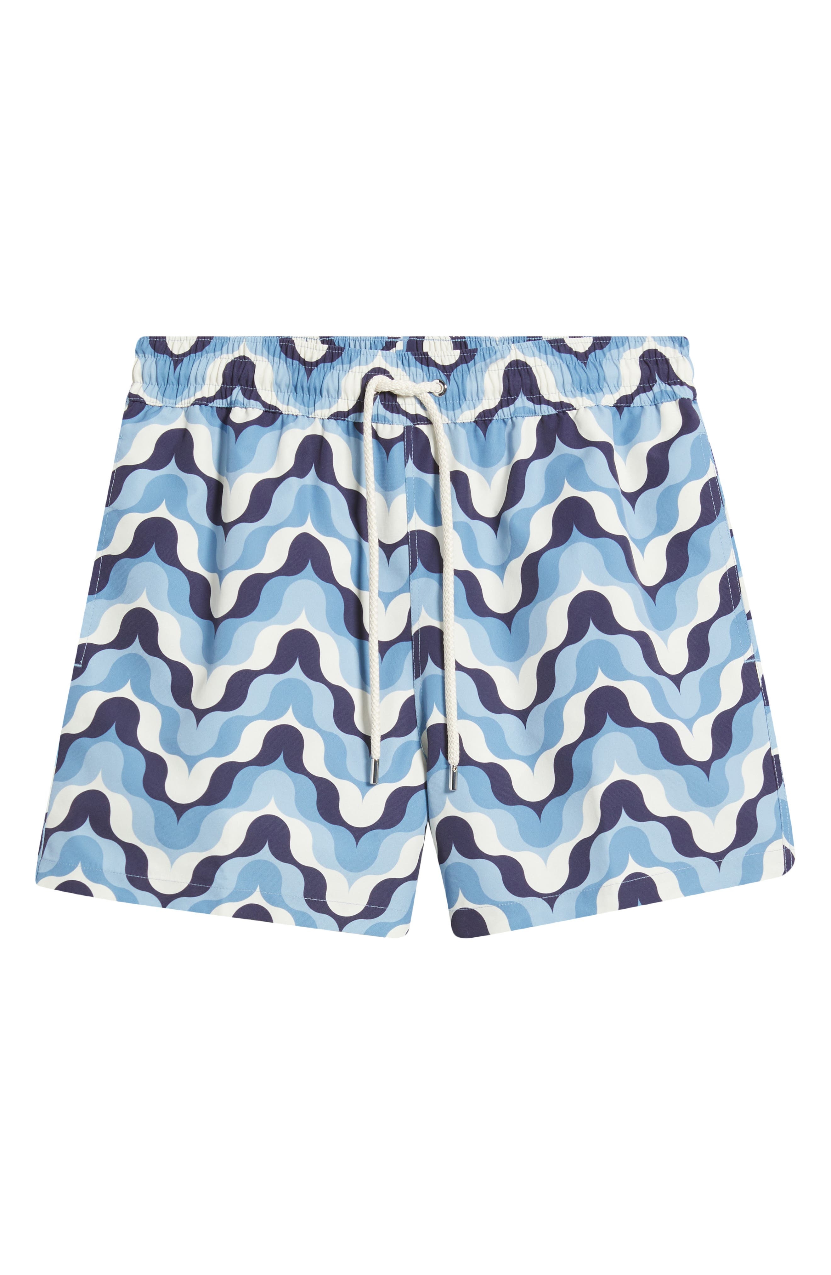 Frescobol Carioca Sport Deserto Print Swim Trunks in Dusk Denim Blue at Nordstrom - 6