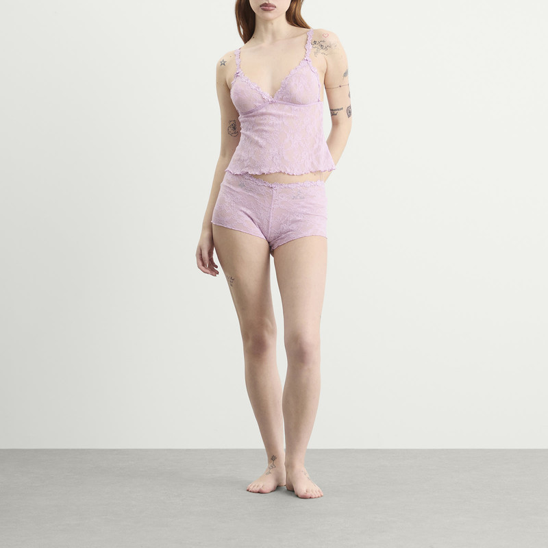 SKIMS SKIMS Stretch Lace Triangle Cami & Short Set outlook
