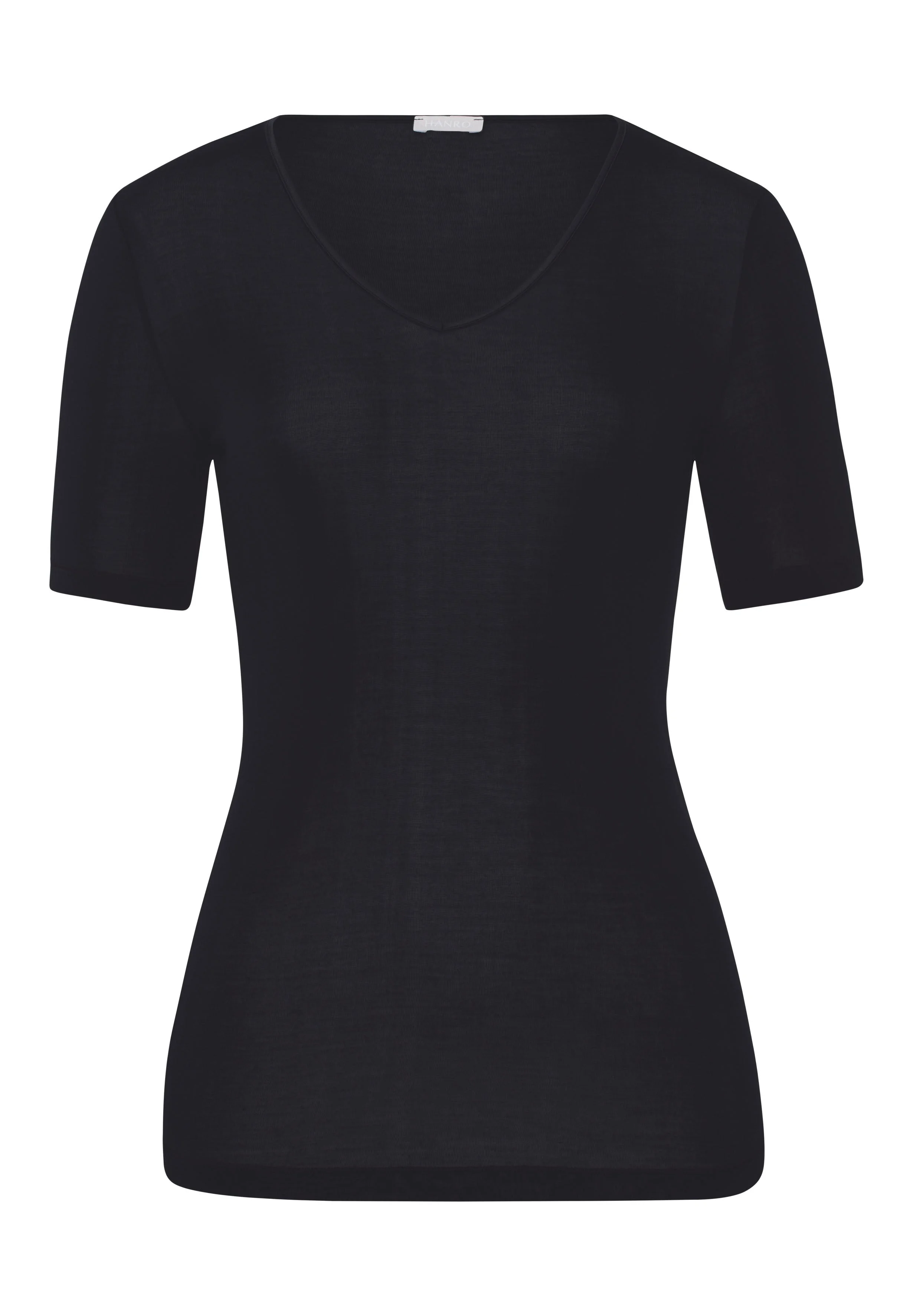 Pure Silk Fitted Silk V-Neck Top - 1