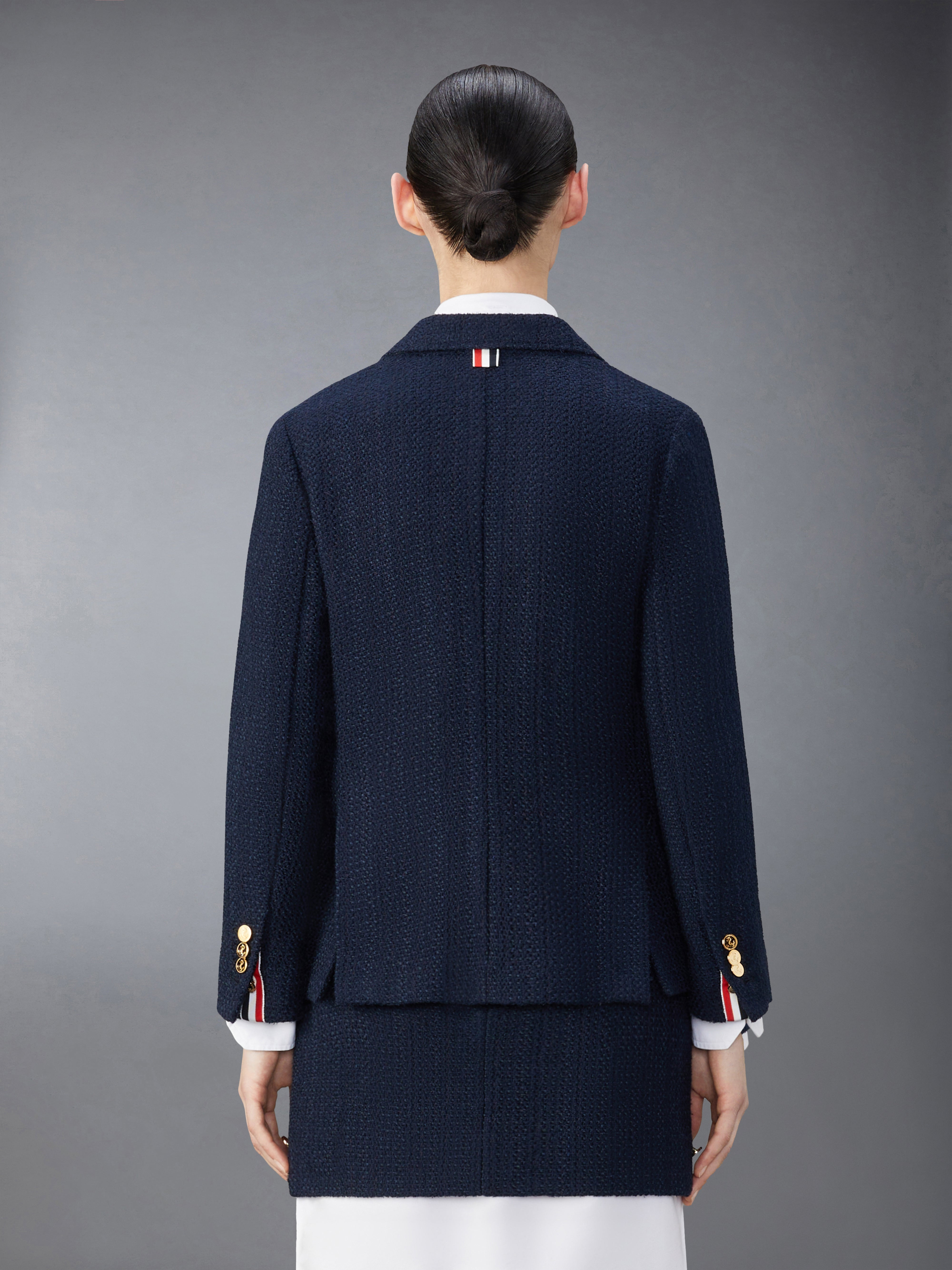 RWB-striped tweed shirt jacket - 2