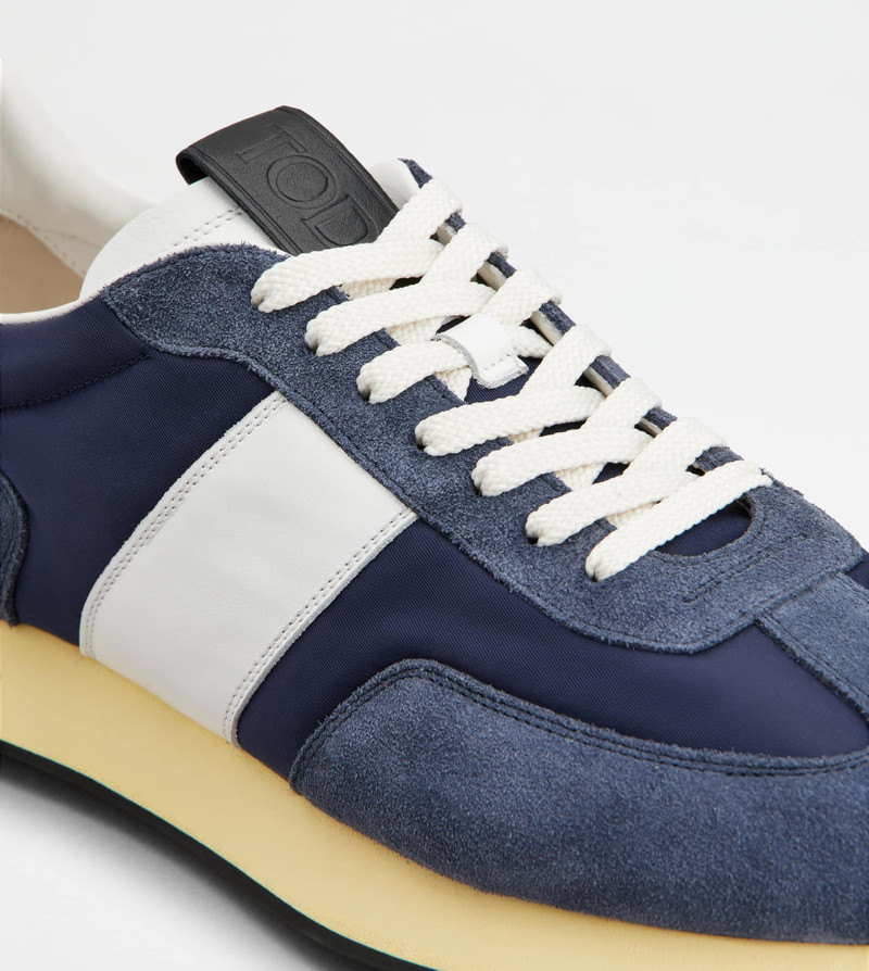 T VINTAGE SNEAKERS IN SUEDE AND TECHNICAL FABRIC - BLUE, WHITE, BLACK 5