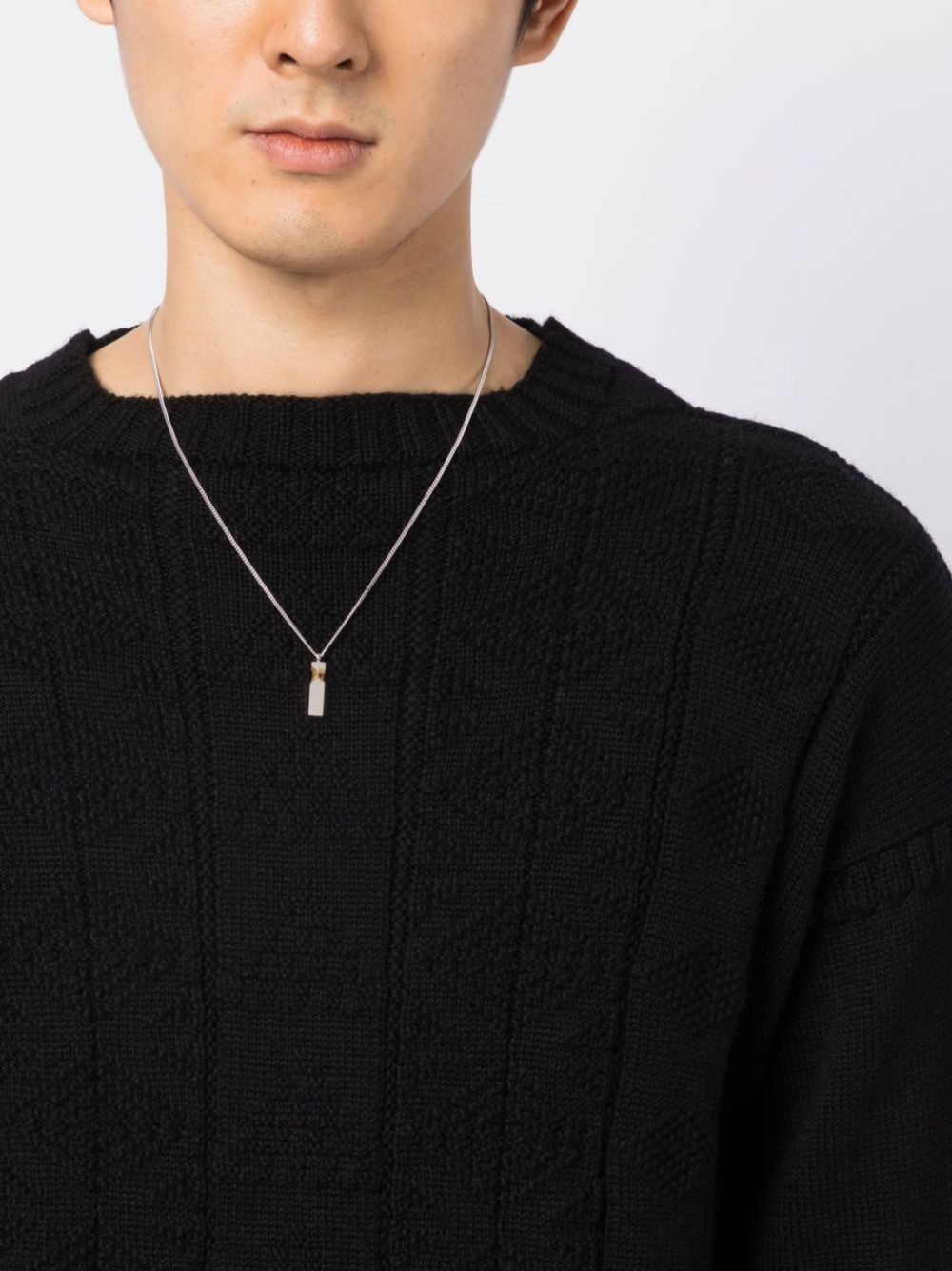 Mined Cube-pendant Black Diamond necklace - 3