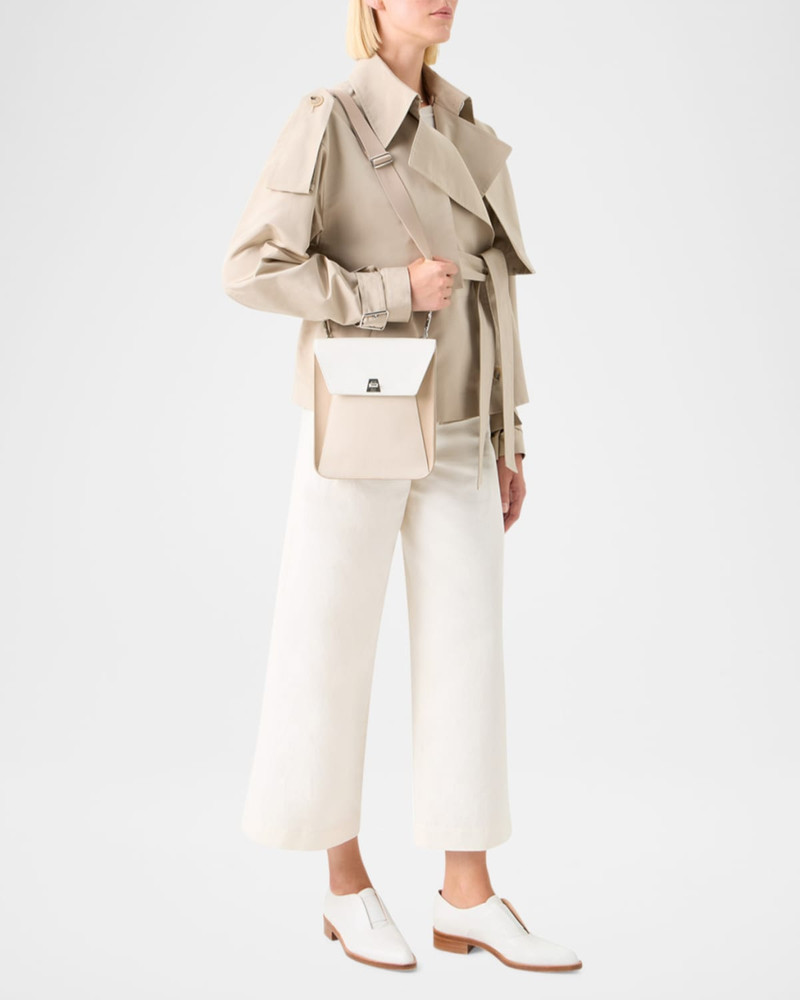 AKRIS David Duo Ottoman Silk Duo Trench Coat With Bolero outlook