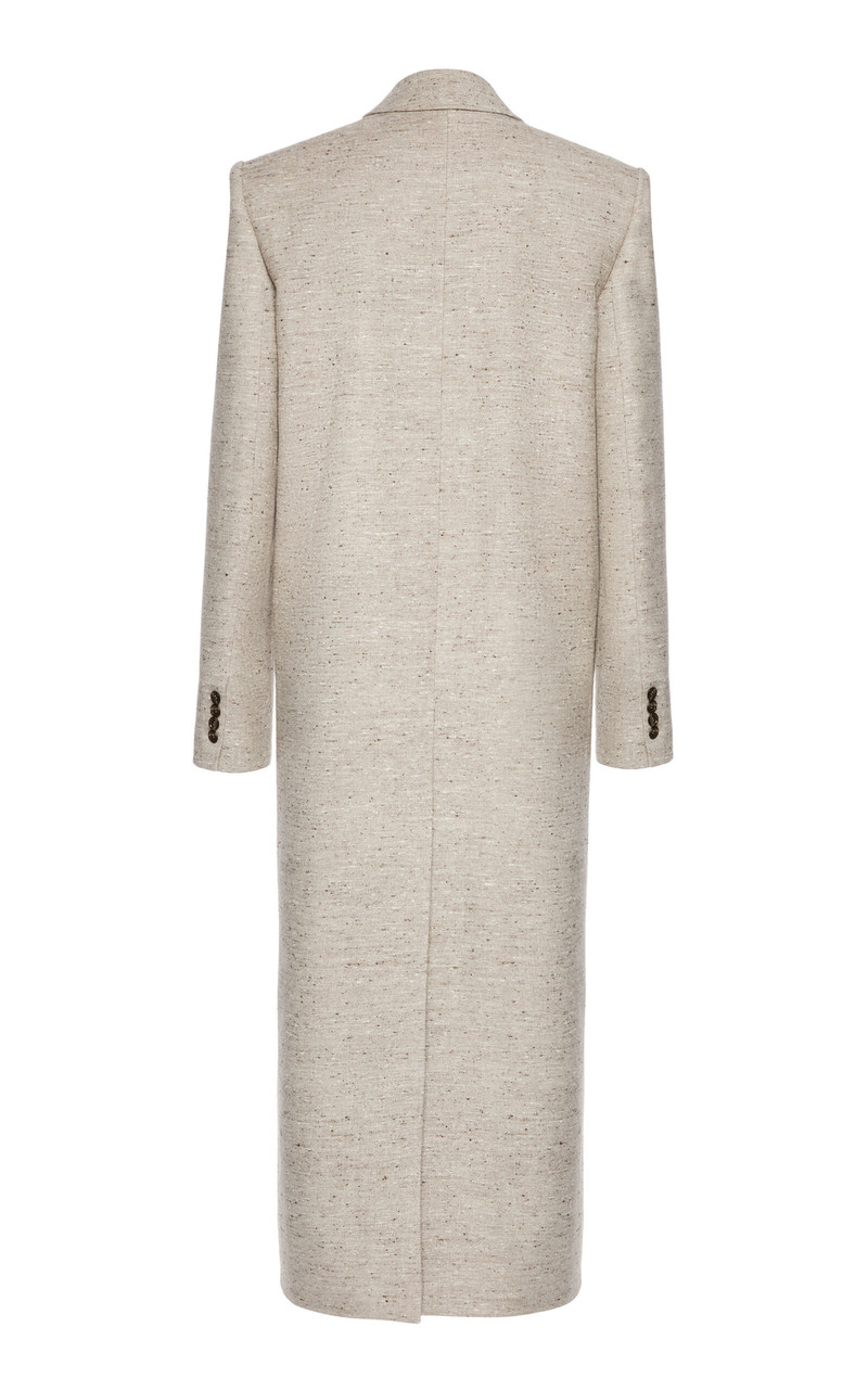 MAGDA BUTRYM Double-Breasted Silk Blend Coat nude outlook