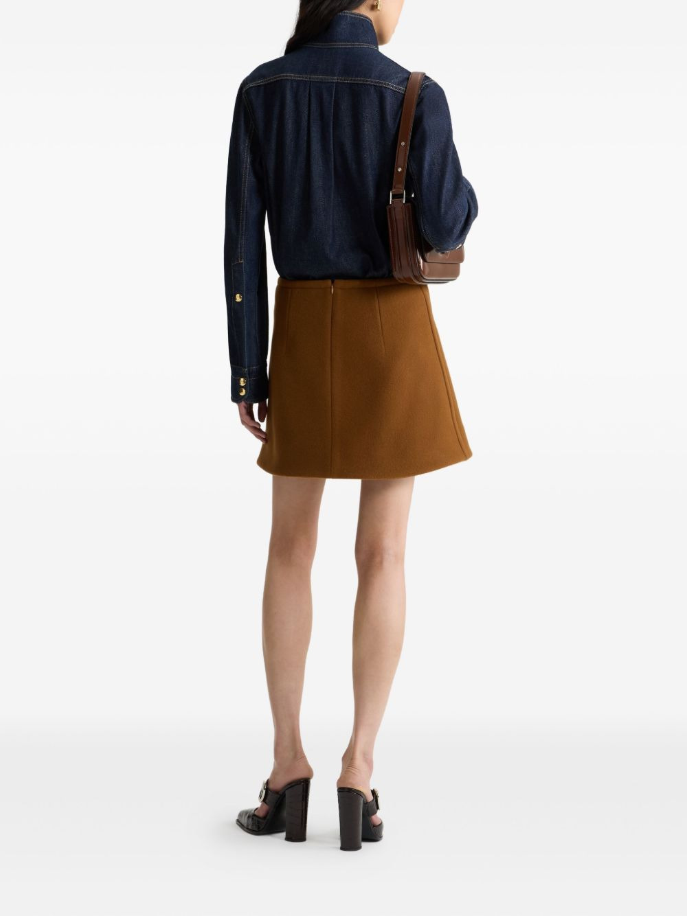 wool mini skirt - 3