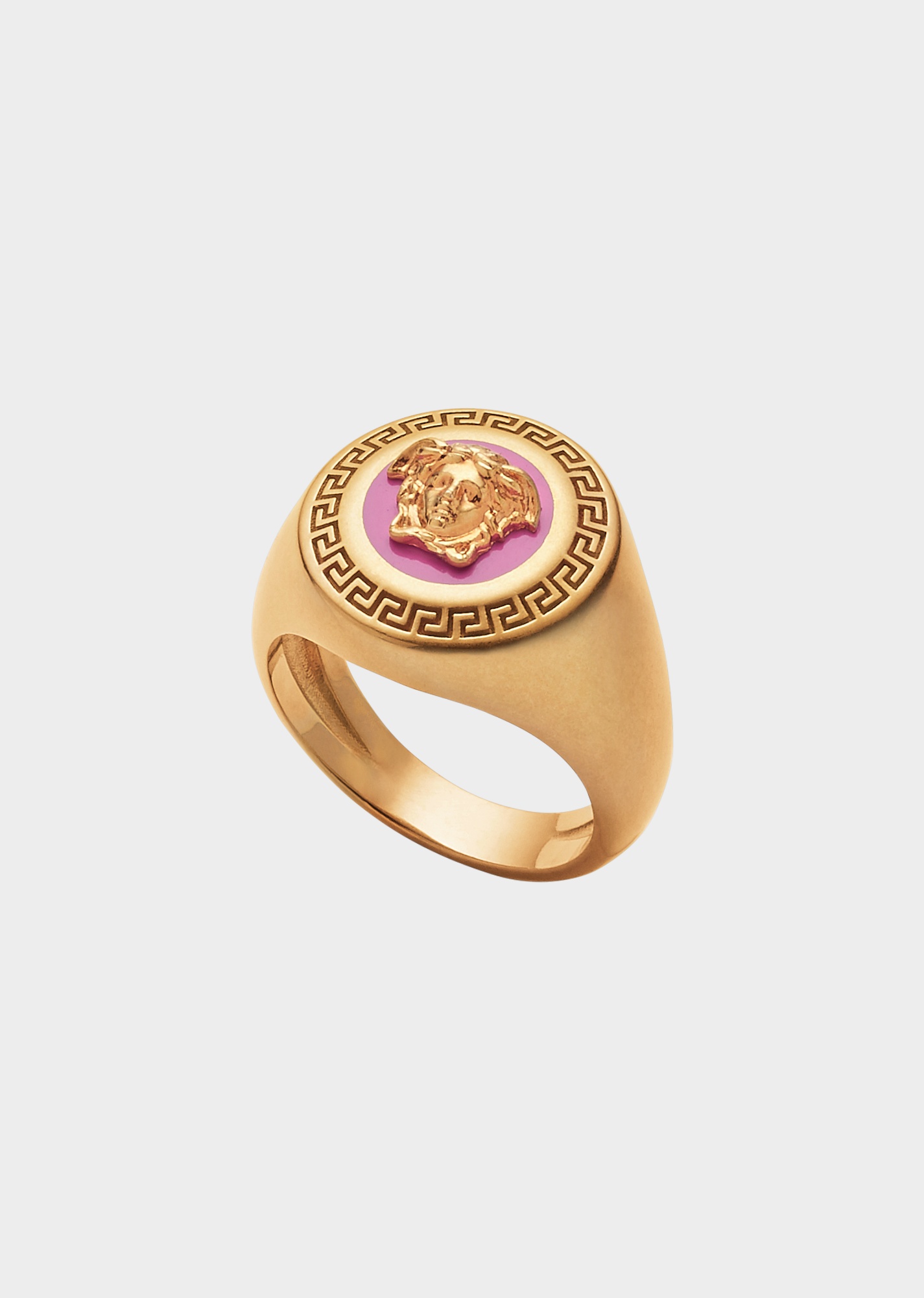 Enamel Medusa Medallion Ring - 1