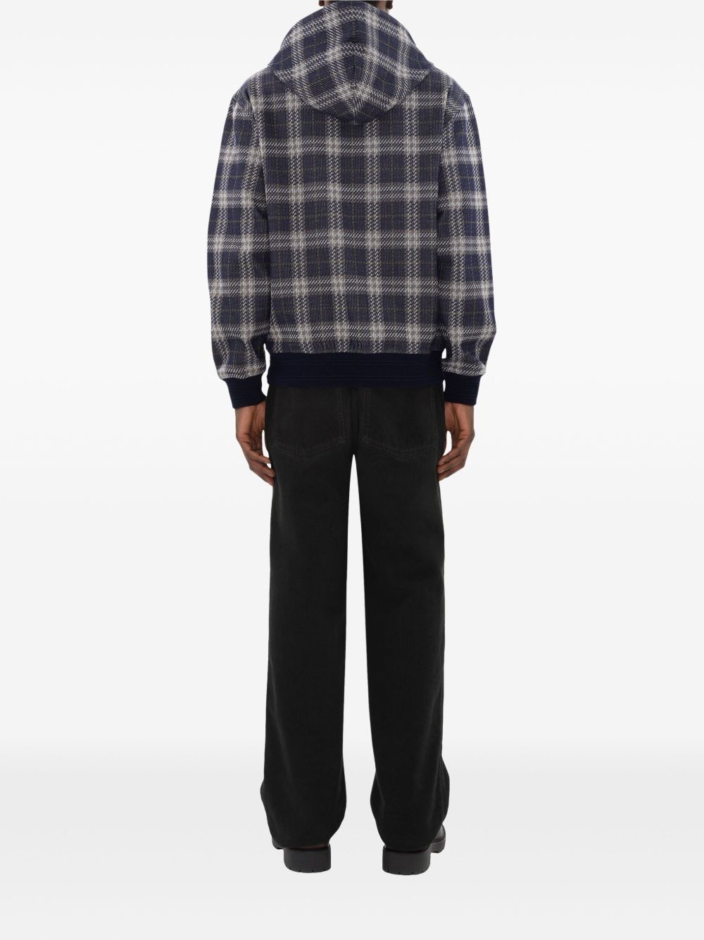 checked hoodie - 4