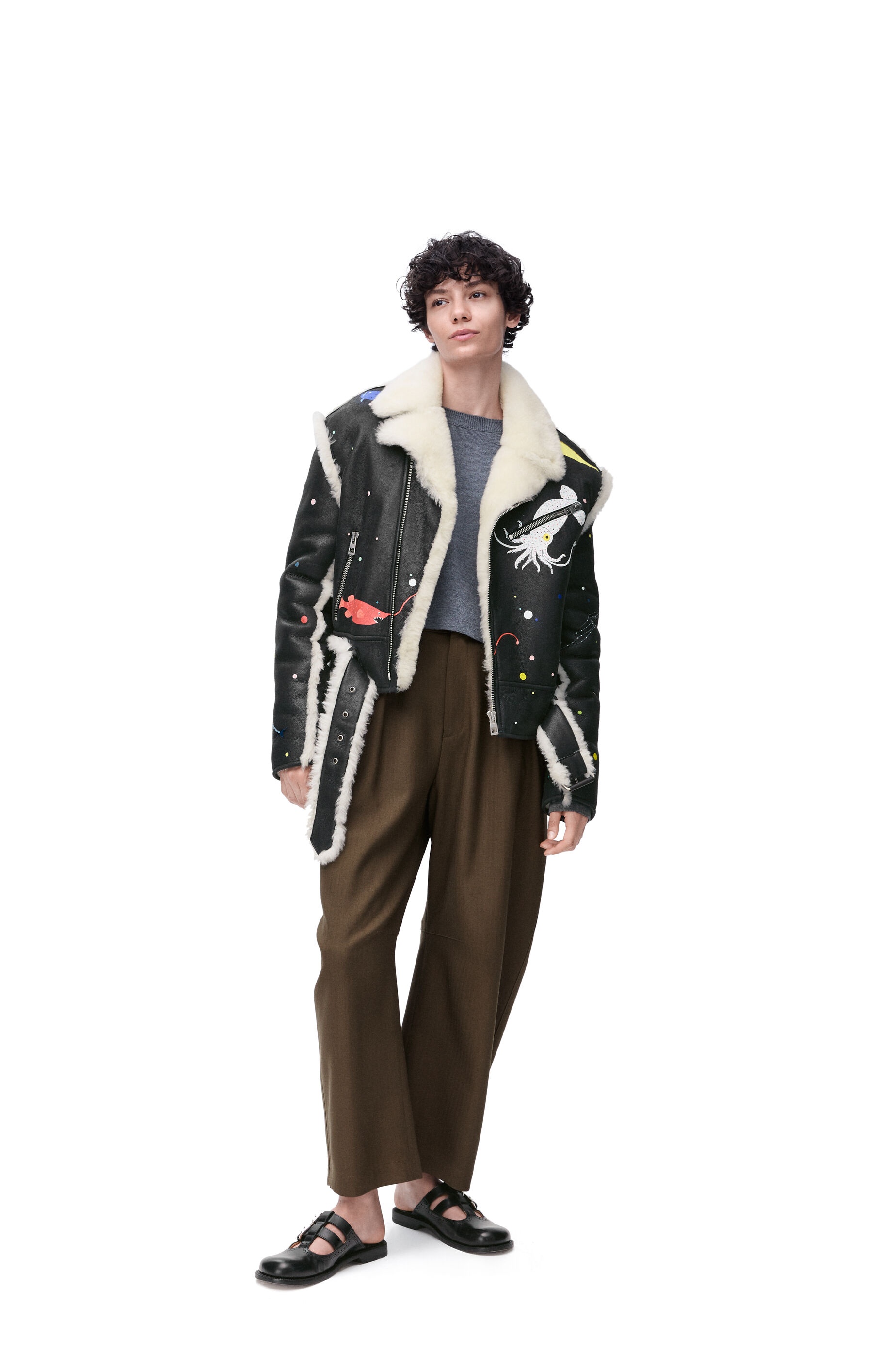 Biker jacket in shearling - 2
