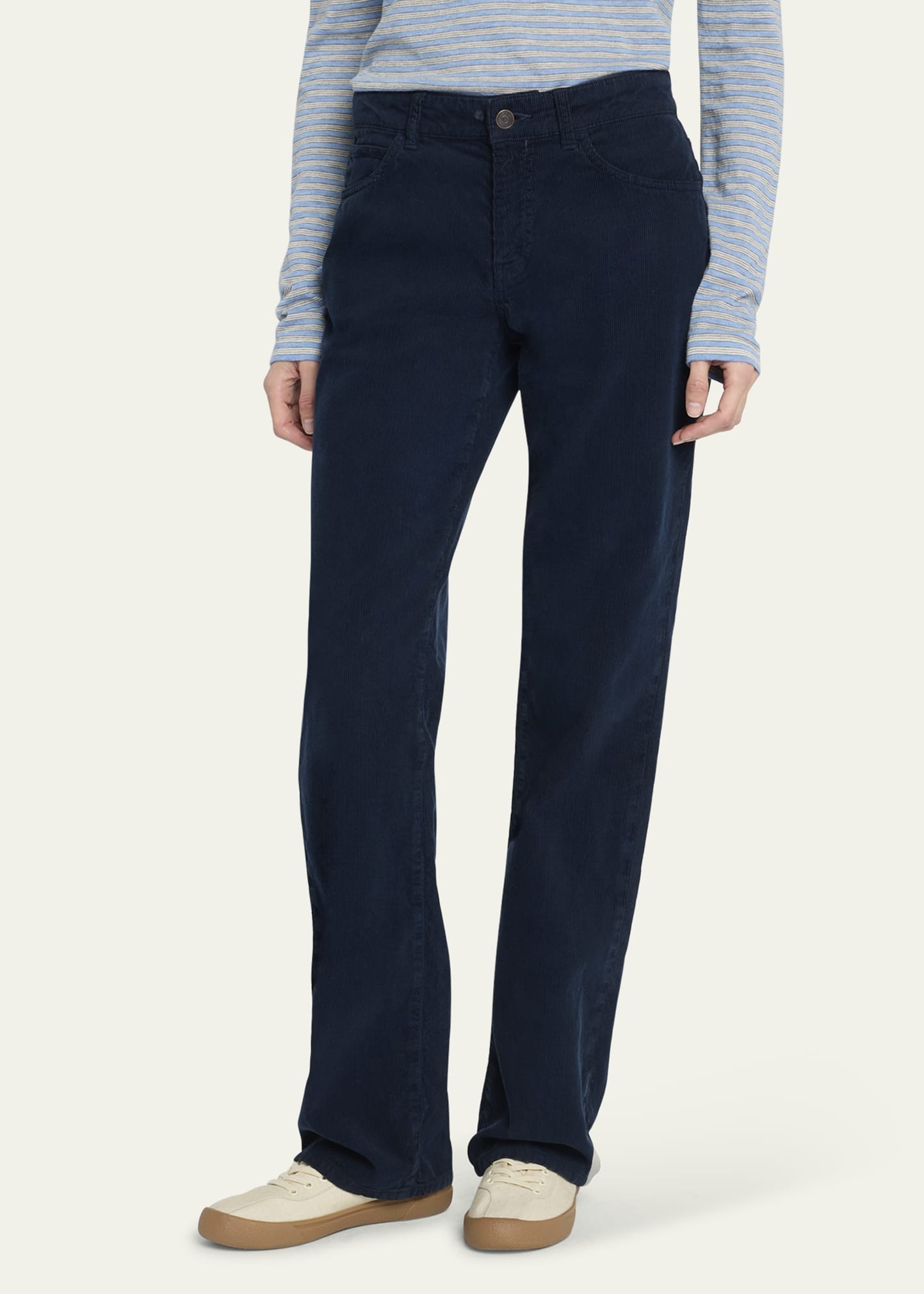 Carlyl Corduroy Straight-Leg Pants - 4