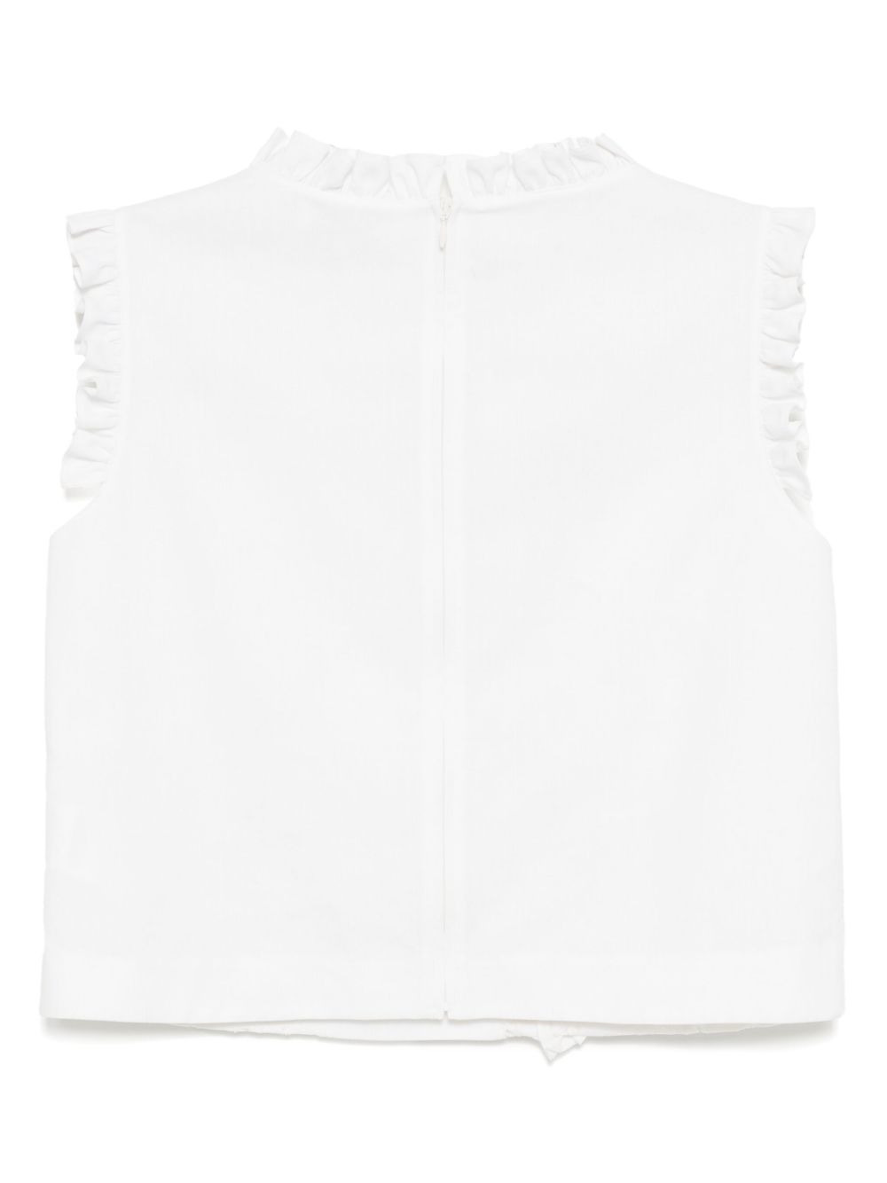 lace-trimmed top - 2