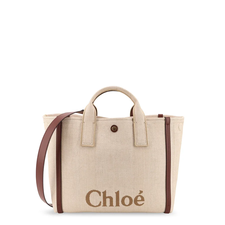 Chloé Chloé Carry Canvas Shoulder Bag With Logo Embroidery - 1