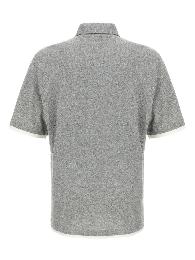 Brunello Cucinelli Mélange-effect Polo Shirt outlook