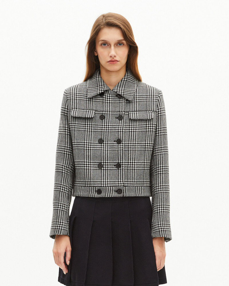 BLACK AND WHITE PRINCE OF WALES JACKET 4