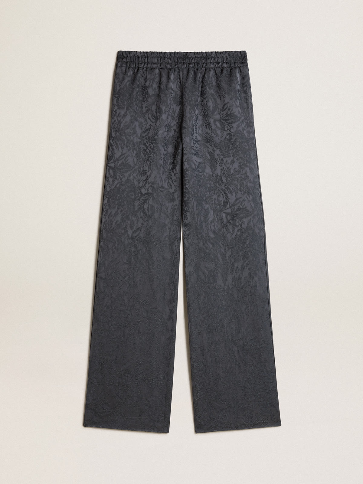 Jacquard pants with all-over toile de jouy pattern - 1