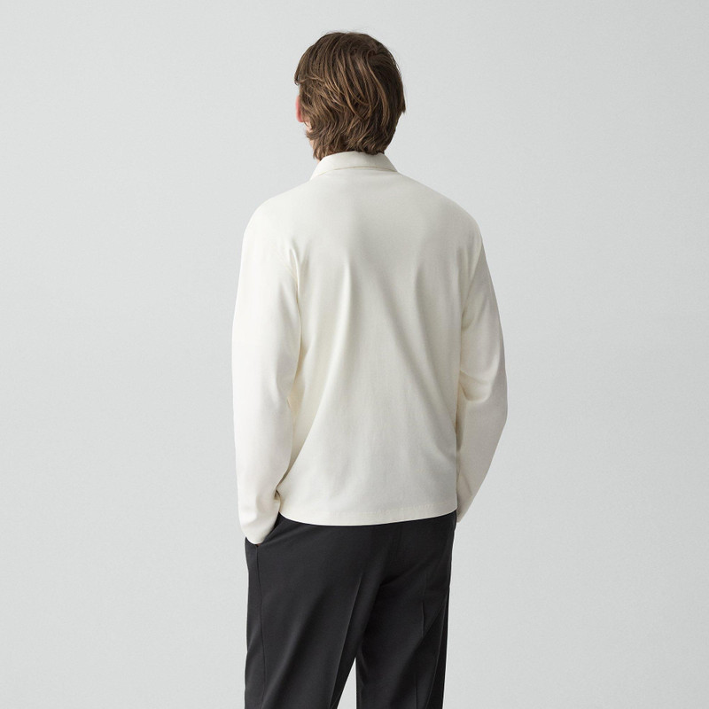 Relaxed Long-Sleeve Polo Shirt in Cotton Jersey 4