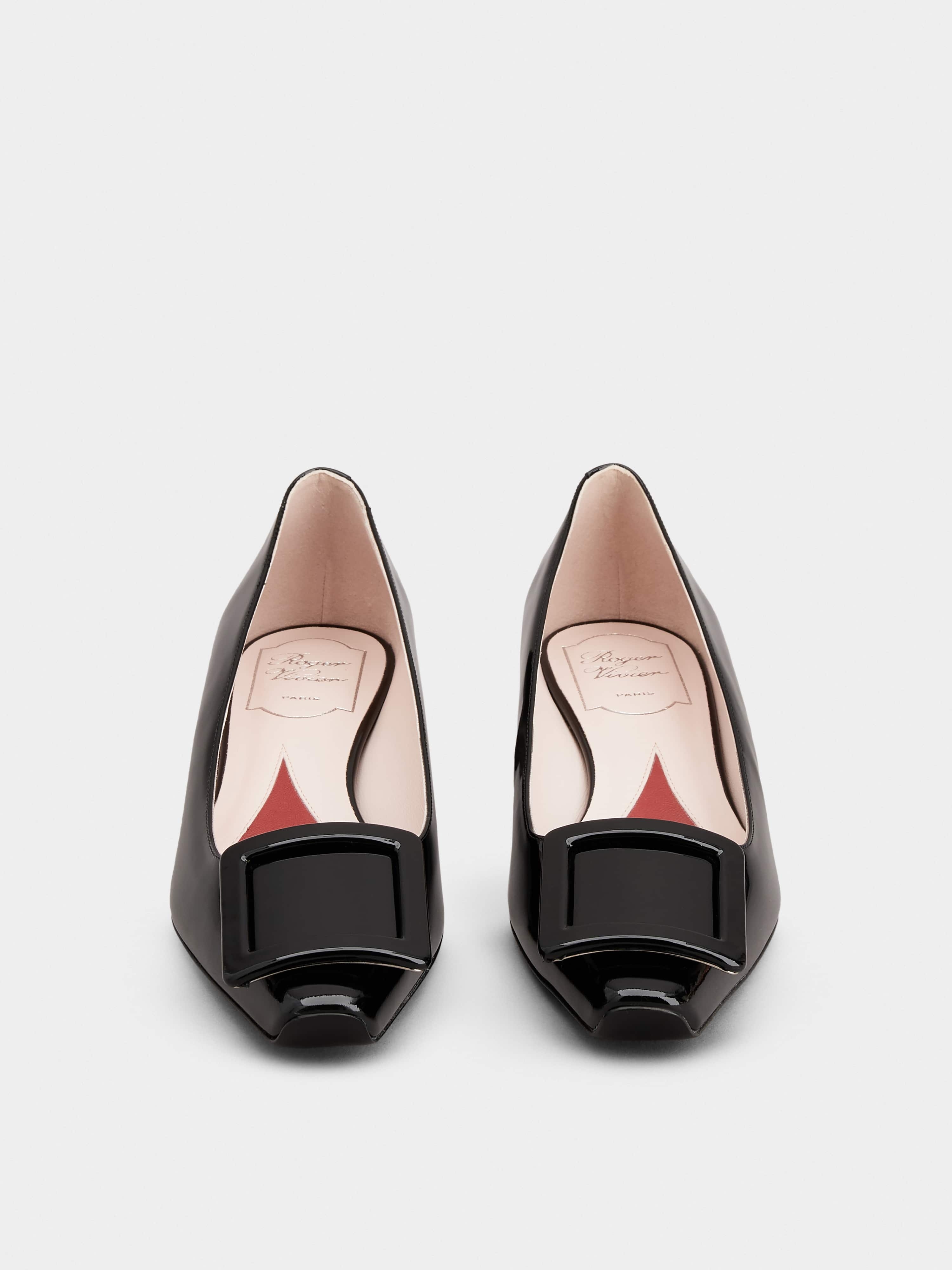 Strass Heel Covered Buckle Ballerinas in Patent Leather - 7