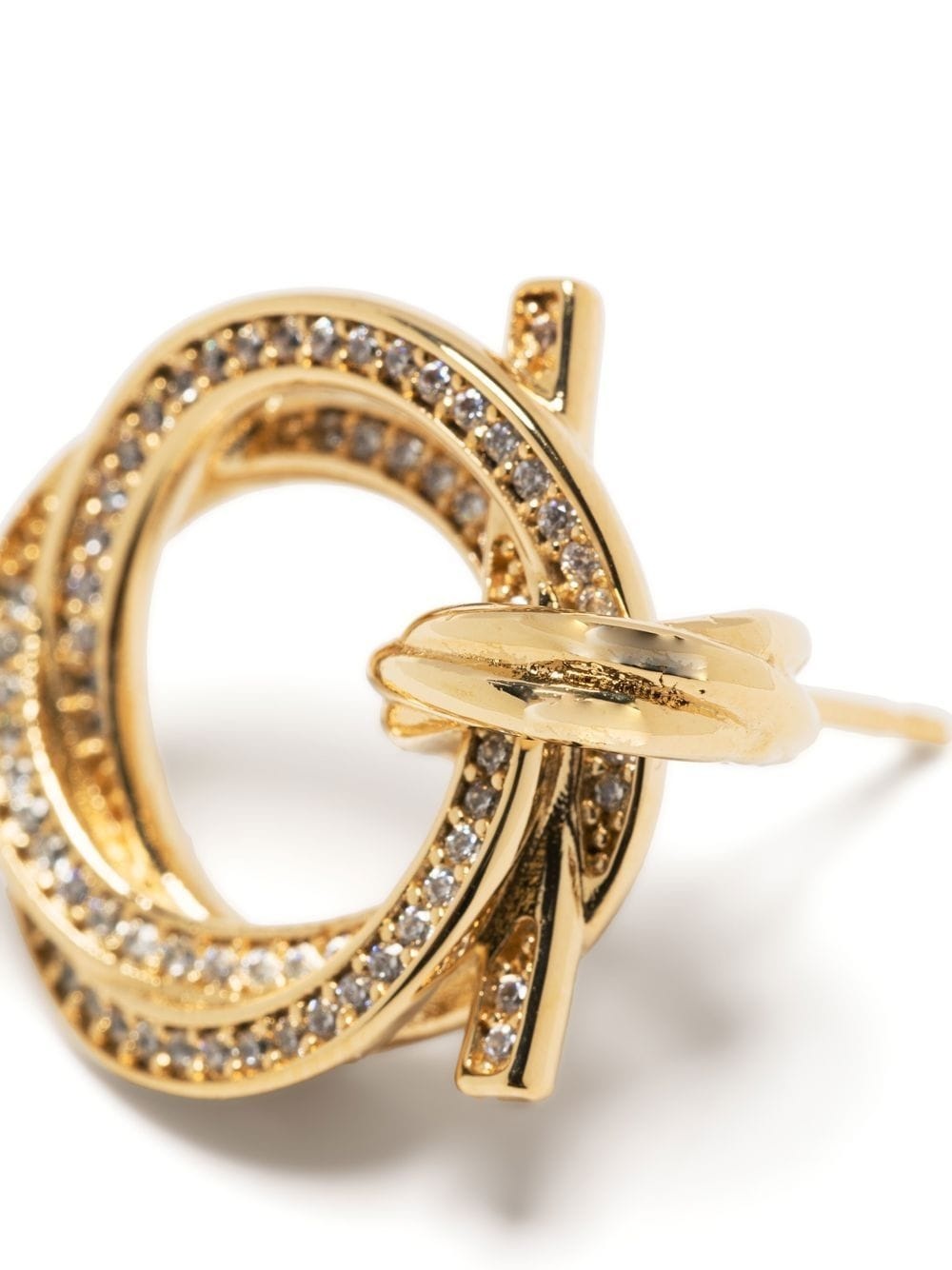 crystal-embellished hoop earring - 3