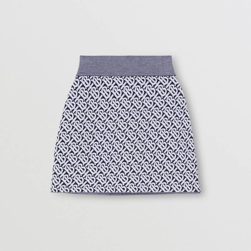 Monogram Wool Blend Jacquard Mini Skirt 1