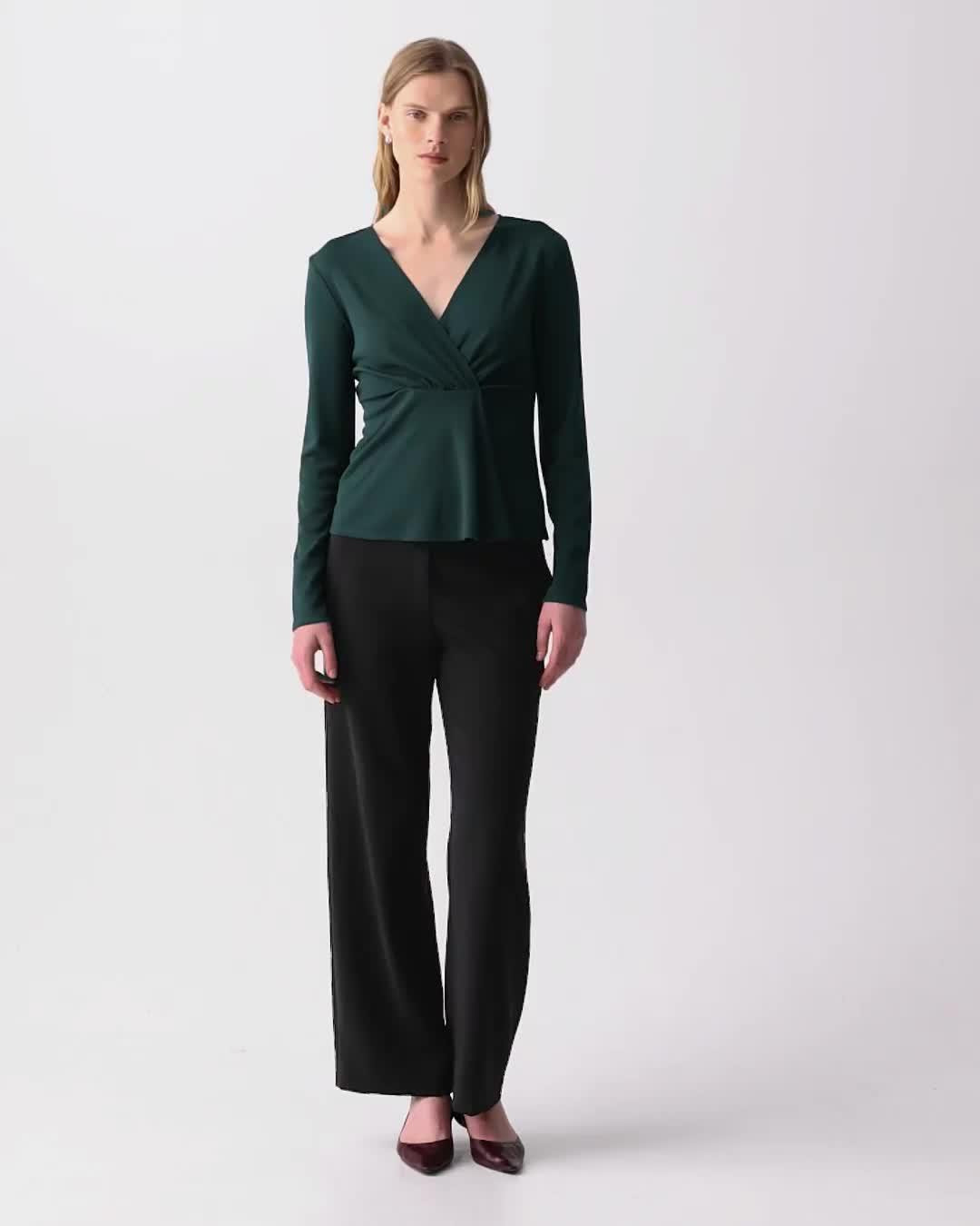 Wide-Leg Pull-On Pant in Admiral Crepe - 7