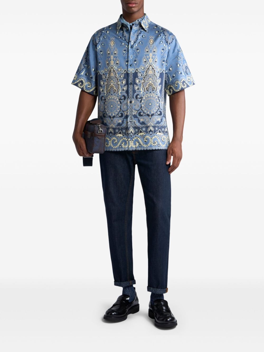 paisley-ankle jeans - 2