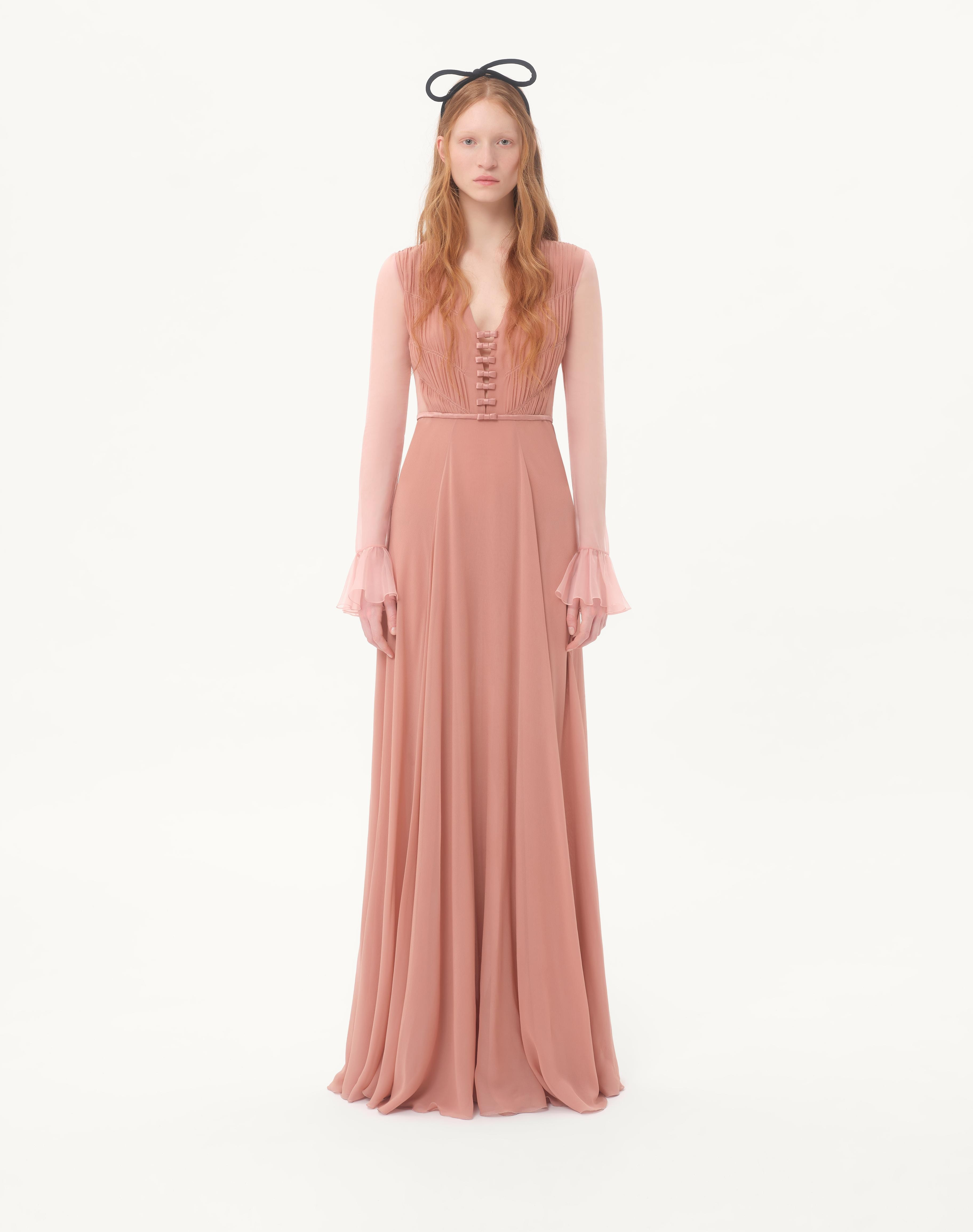 LIGHT GEORGETTE LONG DRESS - 5
