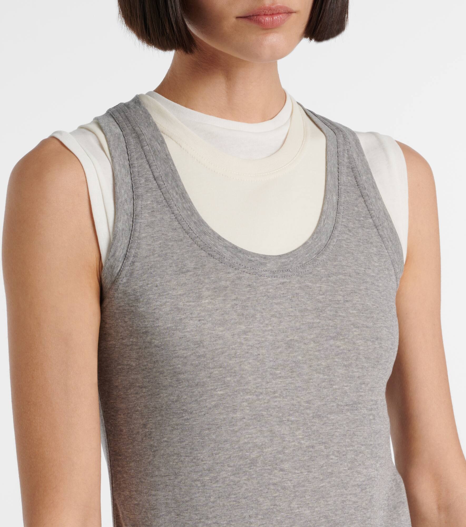 Set of 3 cotton tank tops - 4