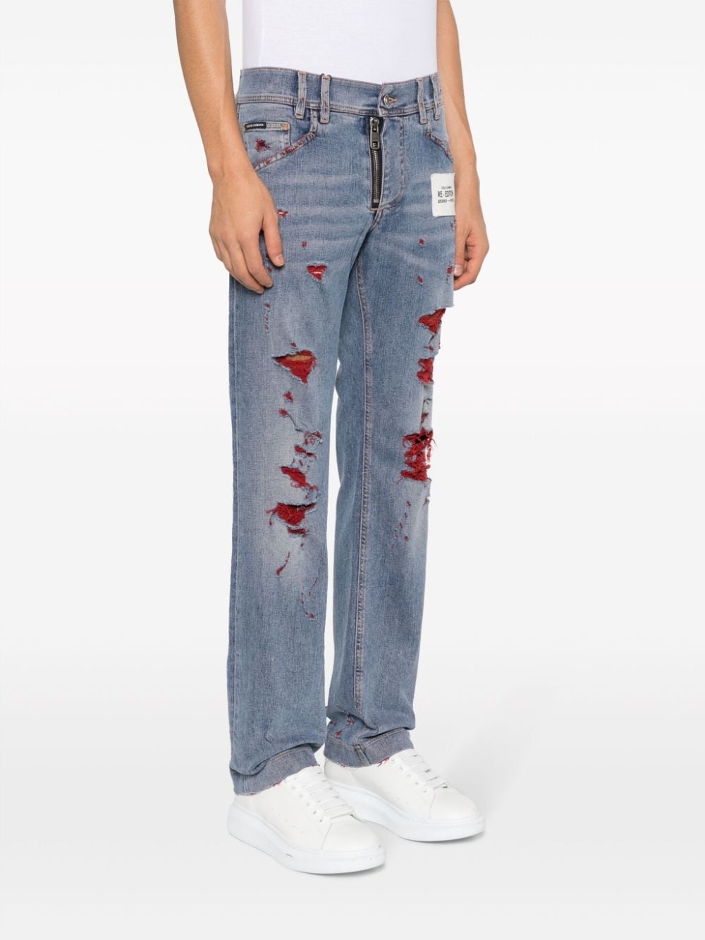 ripped slim-fit jeans - 3