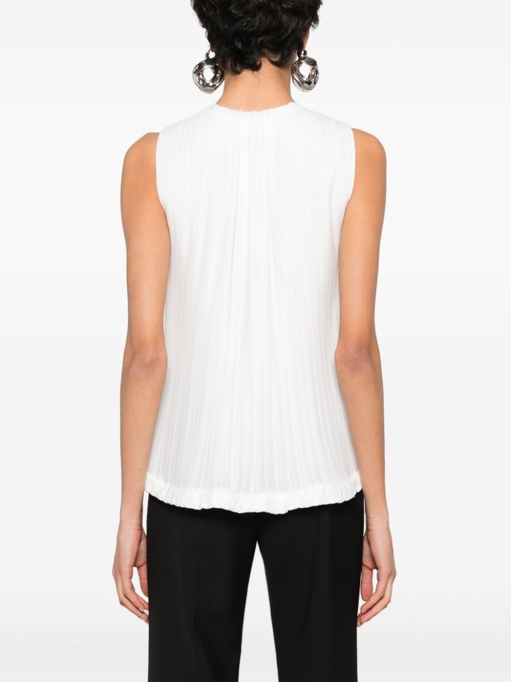 sleeveless plissÃ© top - 4