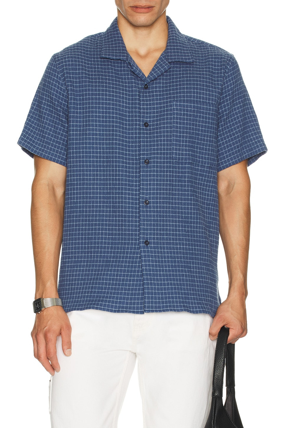 Provence Plaid Collar Shirt - 4