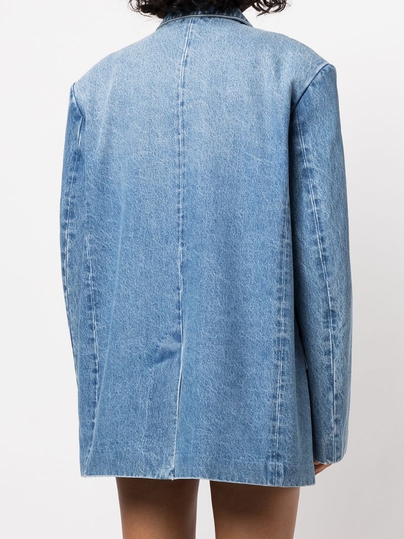 oversized denim blazer - 4
