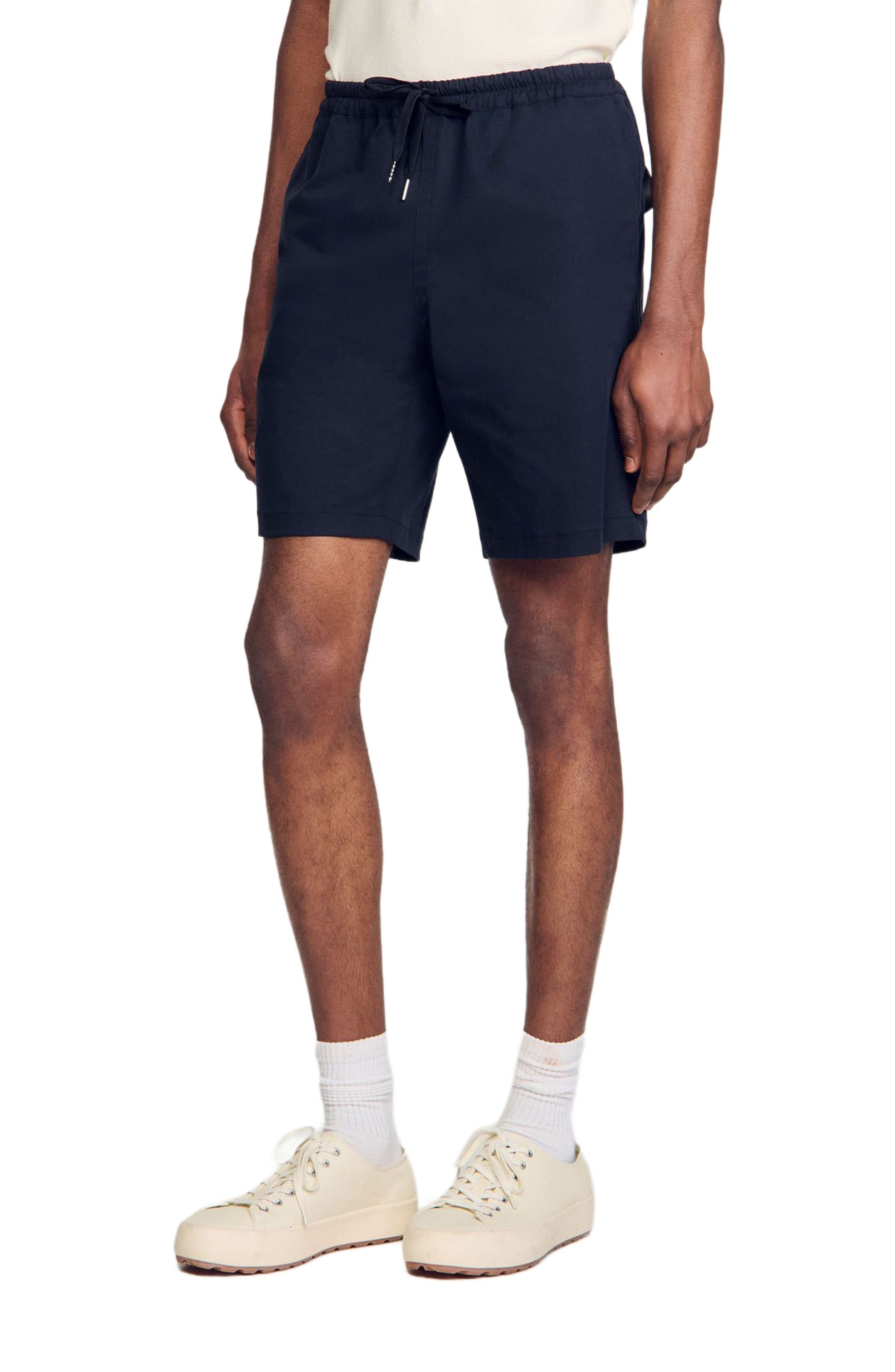 SANDRO Cotton shorts in Midnight Blue at Nordstrom - 1