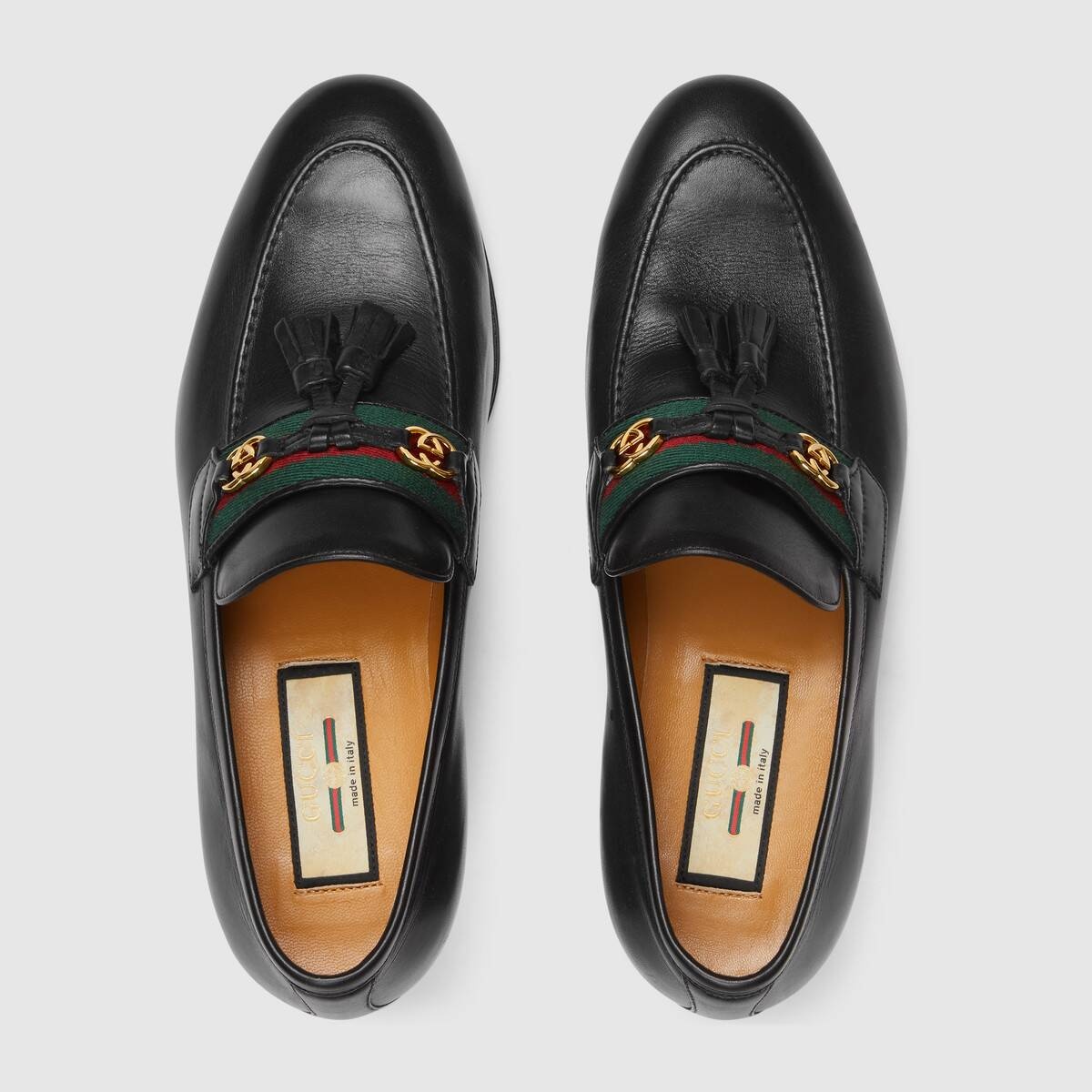 Loafer with Web and Interlocking G - 3