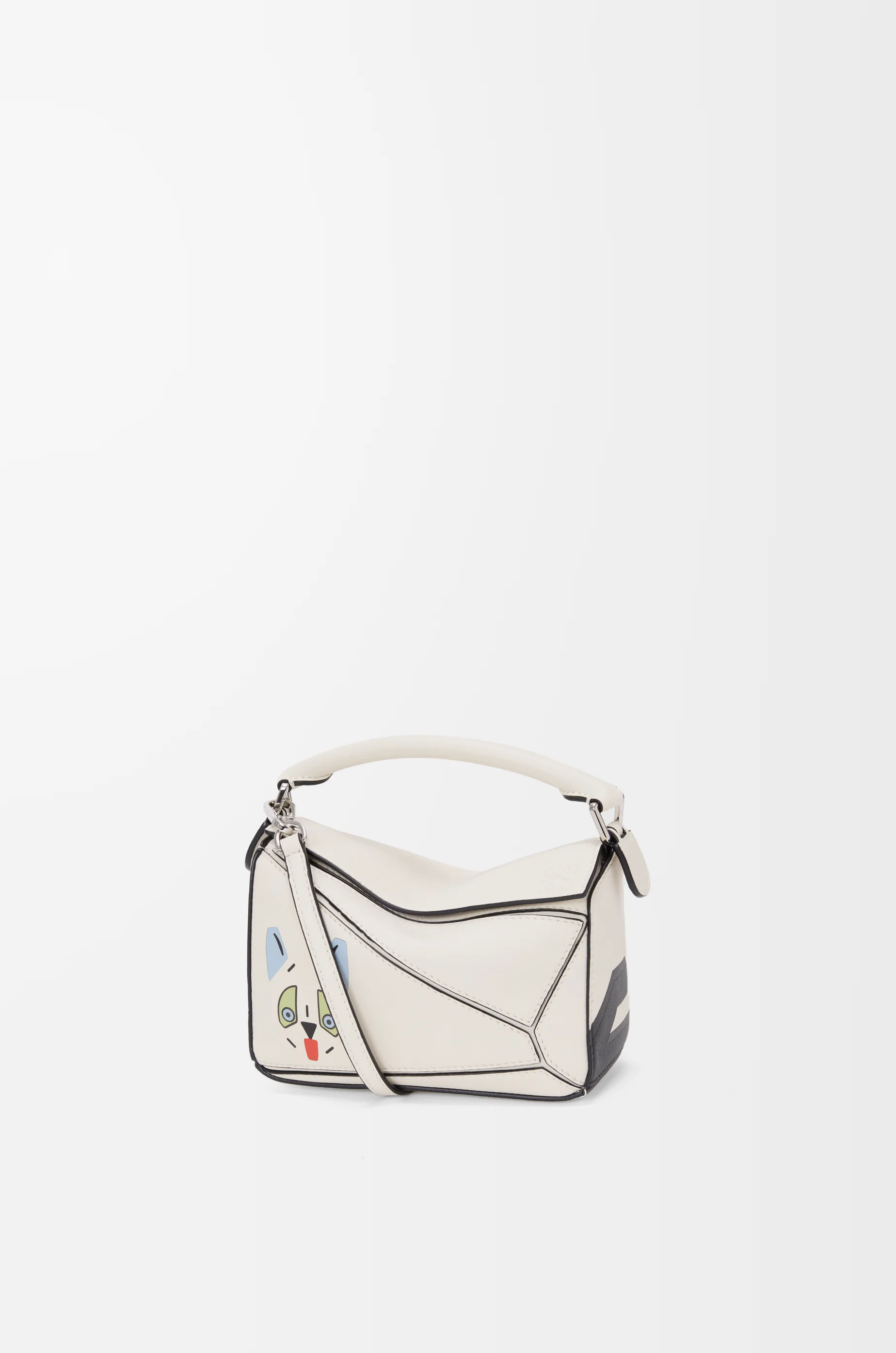 Futurist Cat mini Puzzle bag in classic calfskin - 1