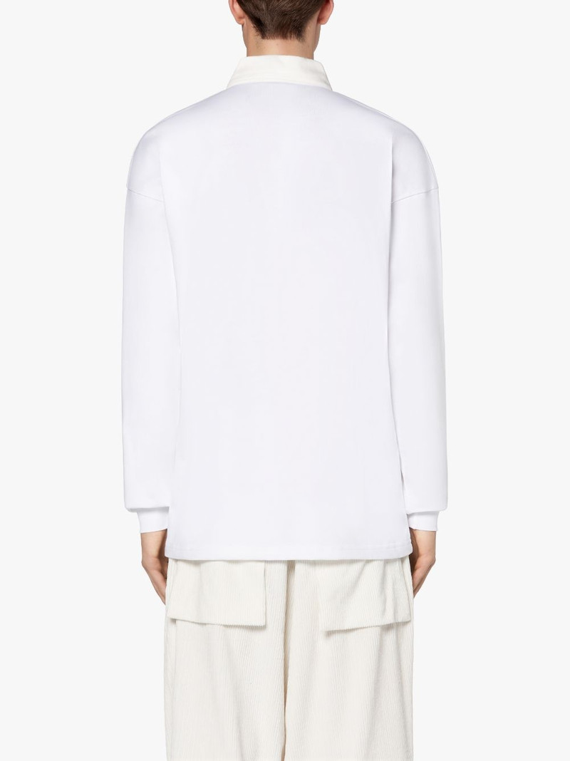 WHITE X ORANGE COTTON RUGBY SHIRT | GJM-210 4