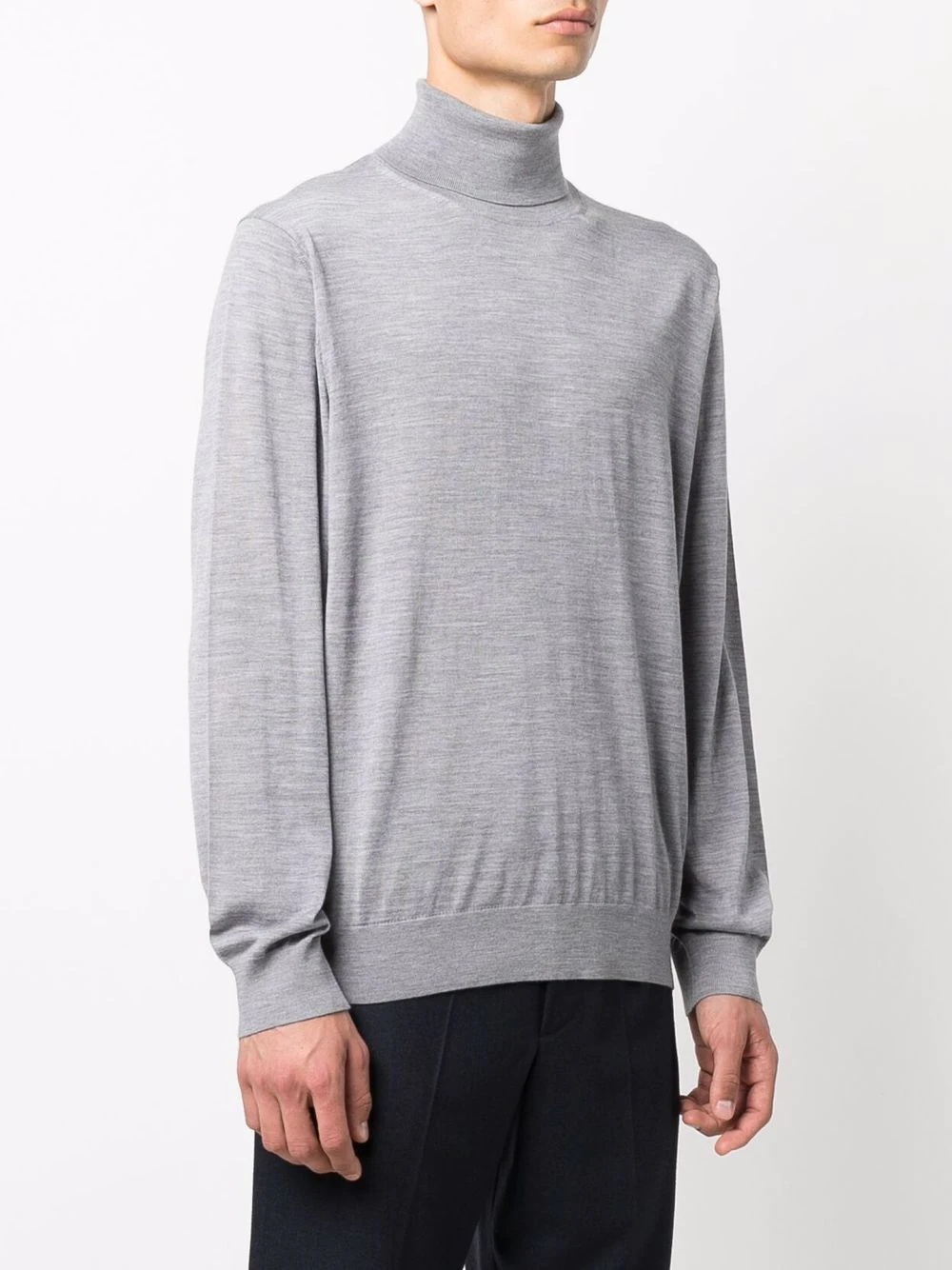 roll neck wool sweater - 3