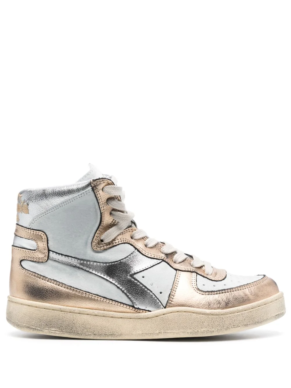 Mi Basket metallic-effect sneakers - 1