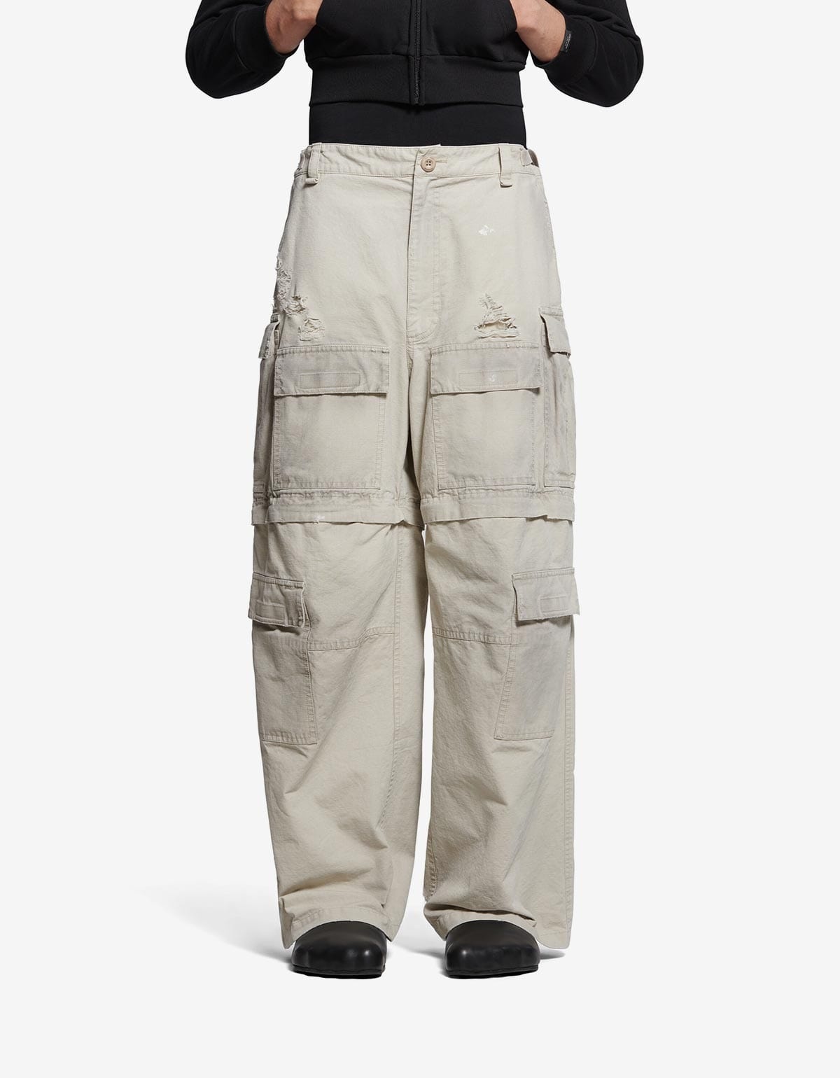 【BALENCIAGA】ベージュ ラージ CARGO パンツ コットン BALENCIAGA コットン ラージ カーゴパンツ ベージュ (BALENCIAGA