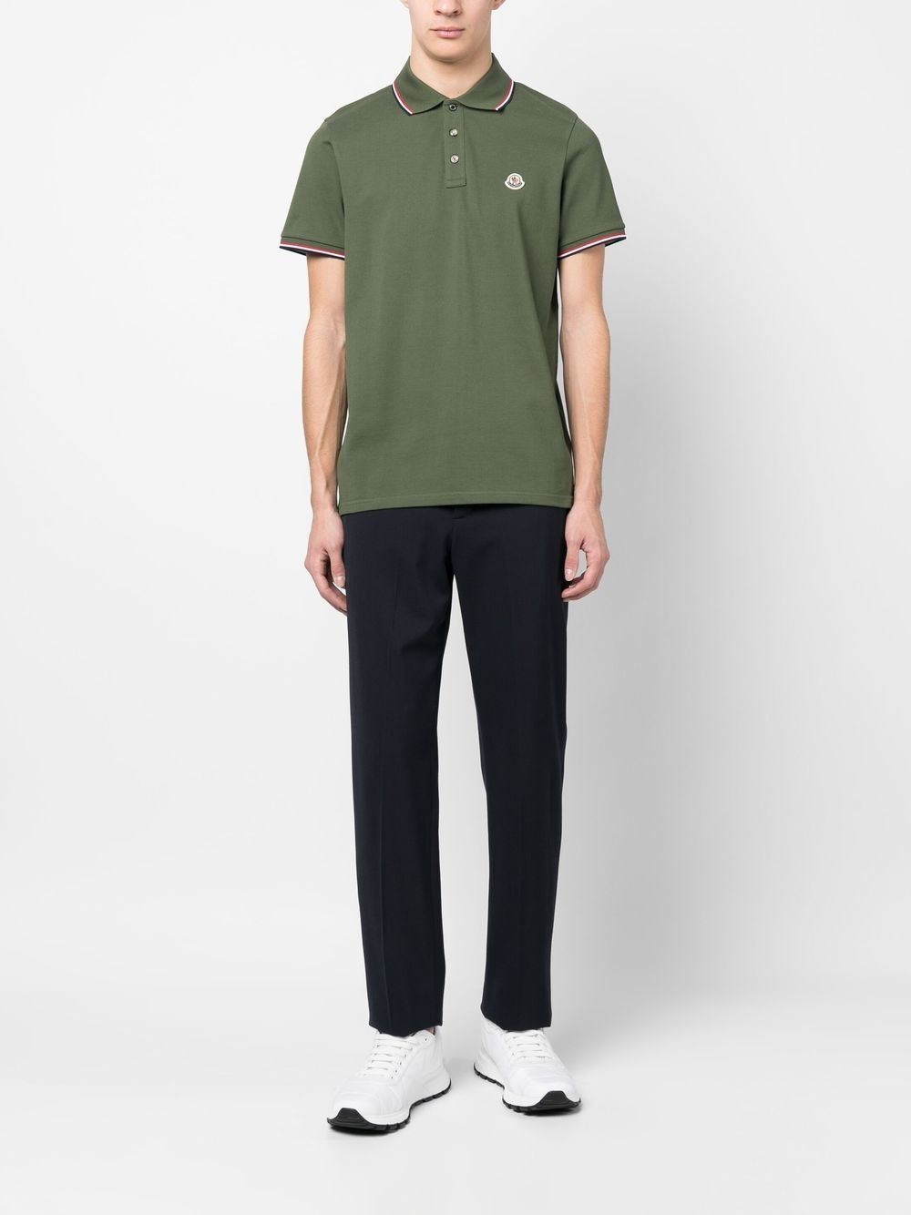 chest logo-patch detail polo shirt - 2