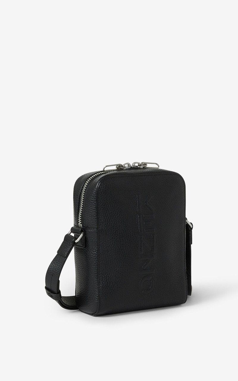 KENZO Imprint grained leather shoulder bag 3