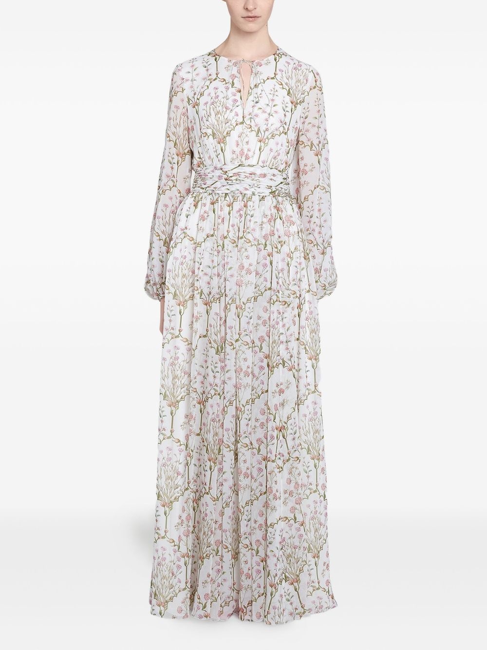 floral-print long-sleeve dress - 2