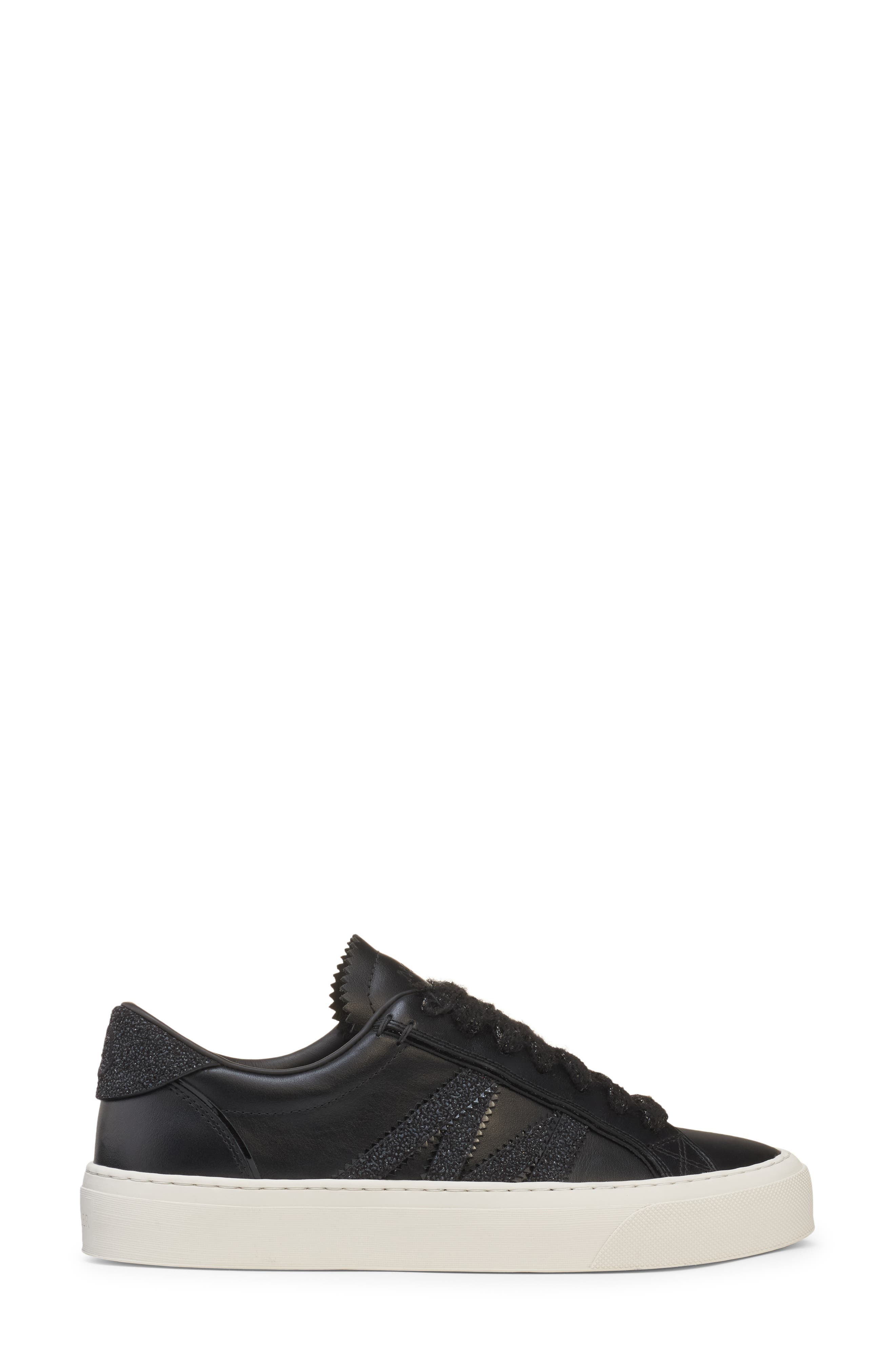 Moncler Monaco 2 Low Top Sneaker in Black at Nordstrom - 3