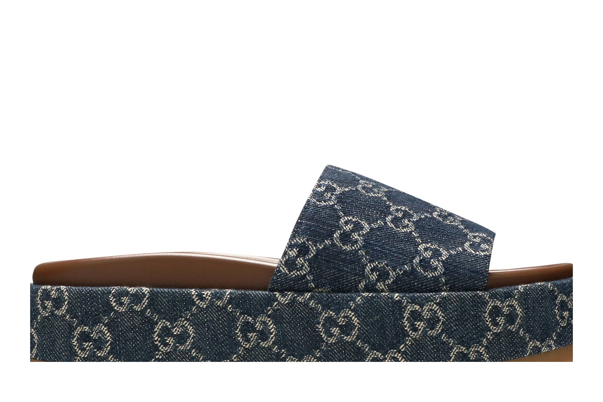 Gucci Wmns Platform Slide Sandal 'Allover GG Denim' - 2