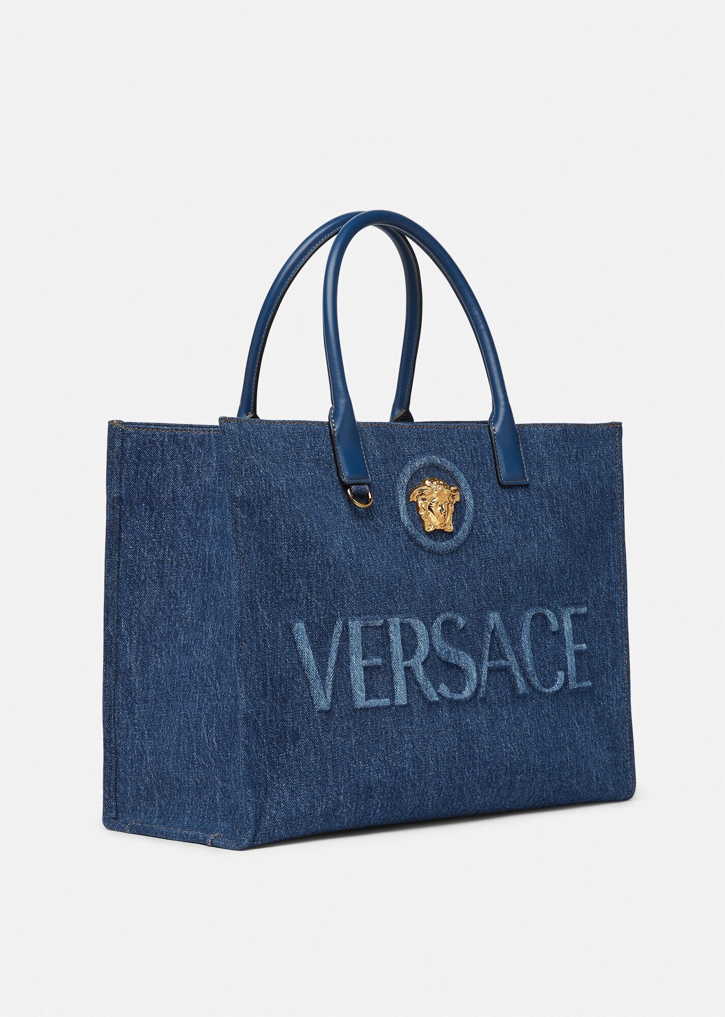 La Medusa Denim Large Tote Bag - 2