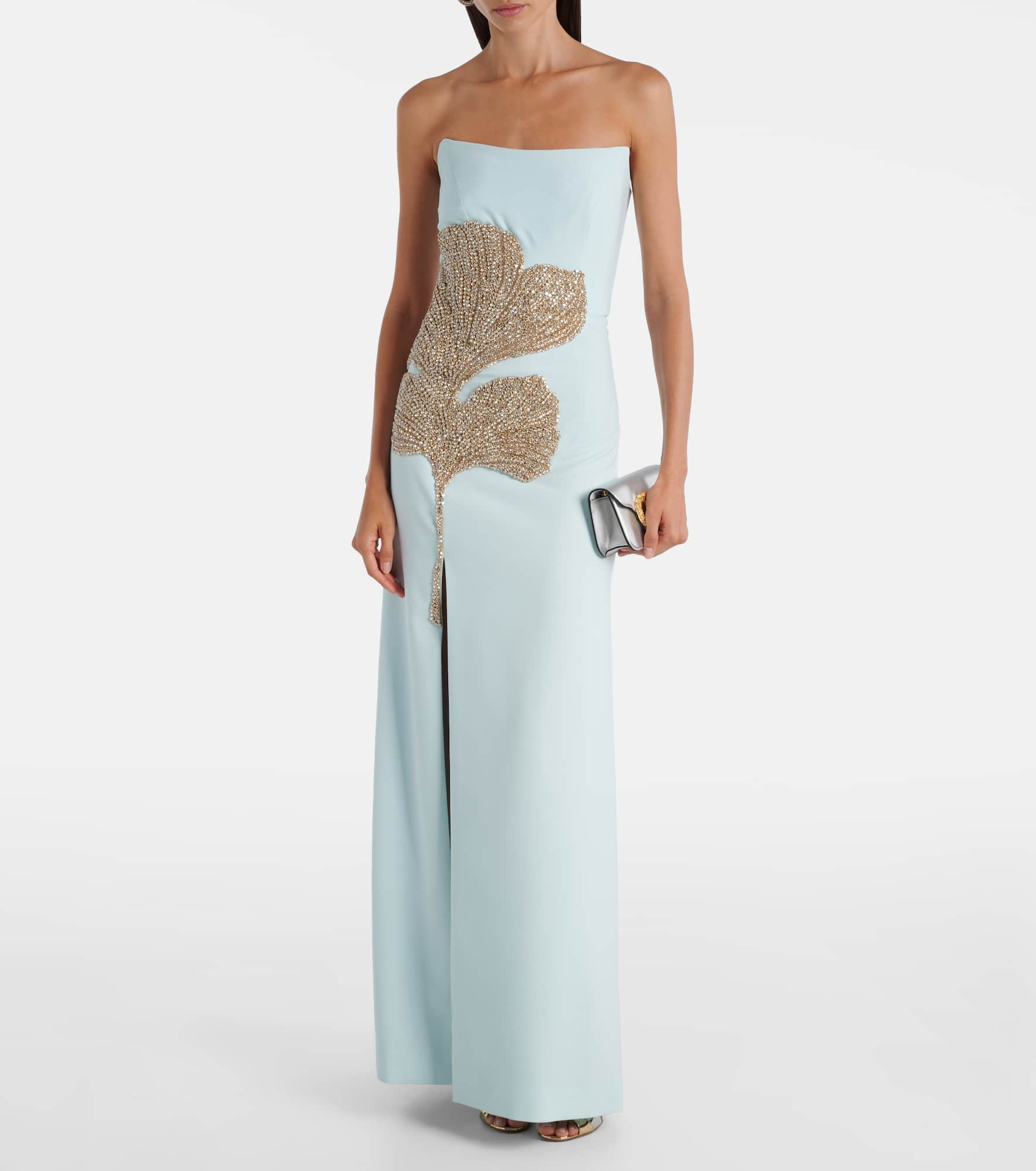 Faranna crystal-embellished crêpe gown - 2