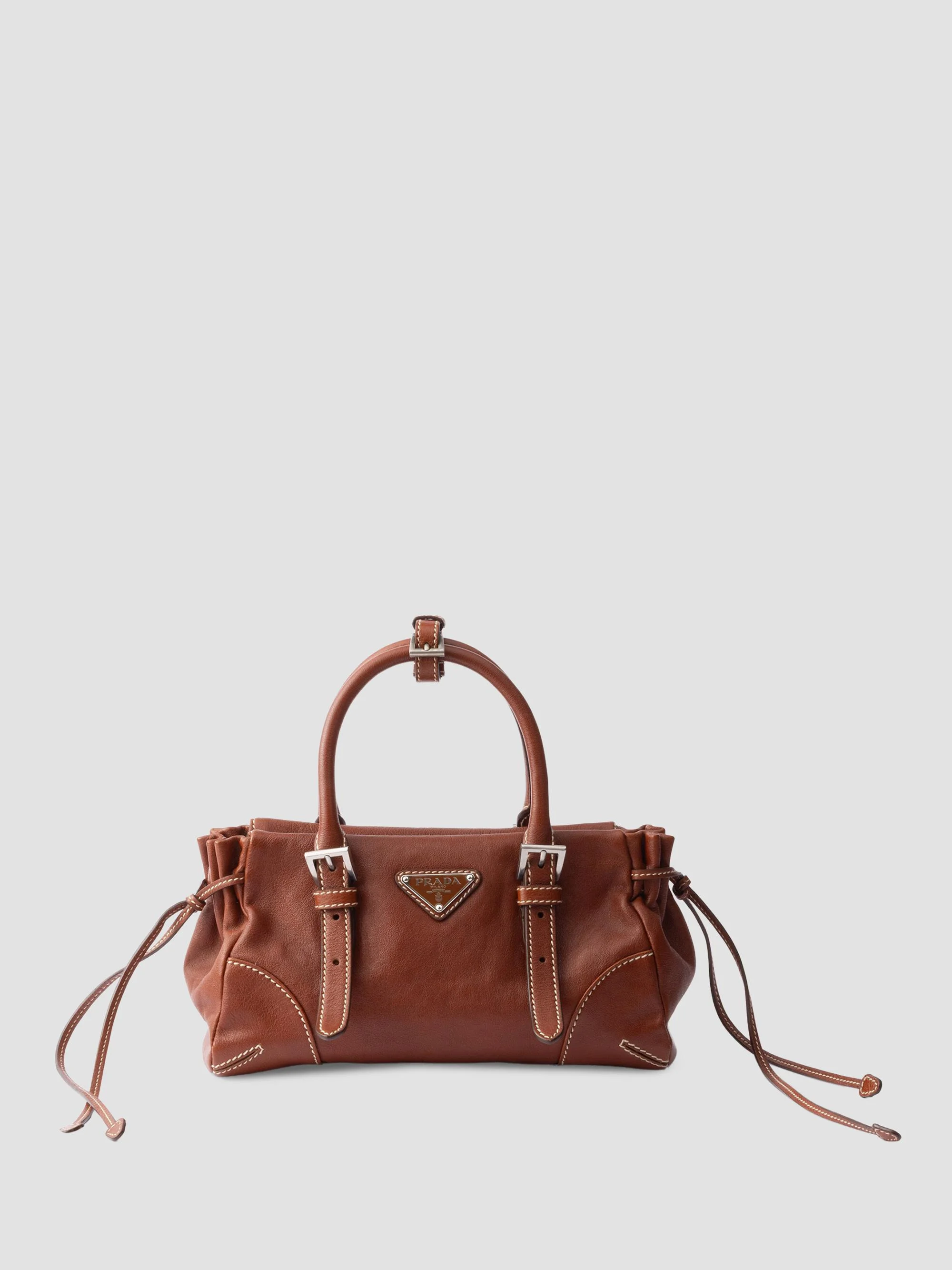 Women's Bonnie Small Leather Top Handle Bag - Brown - 1
