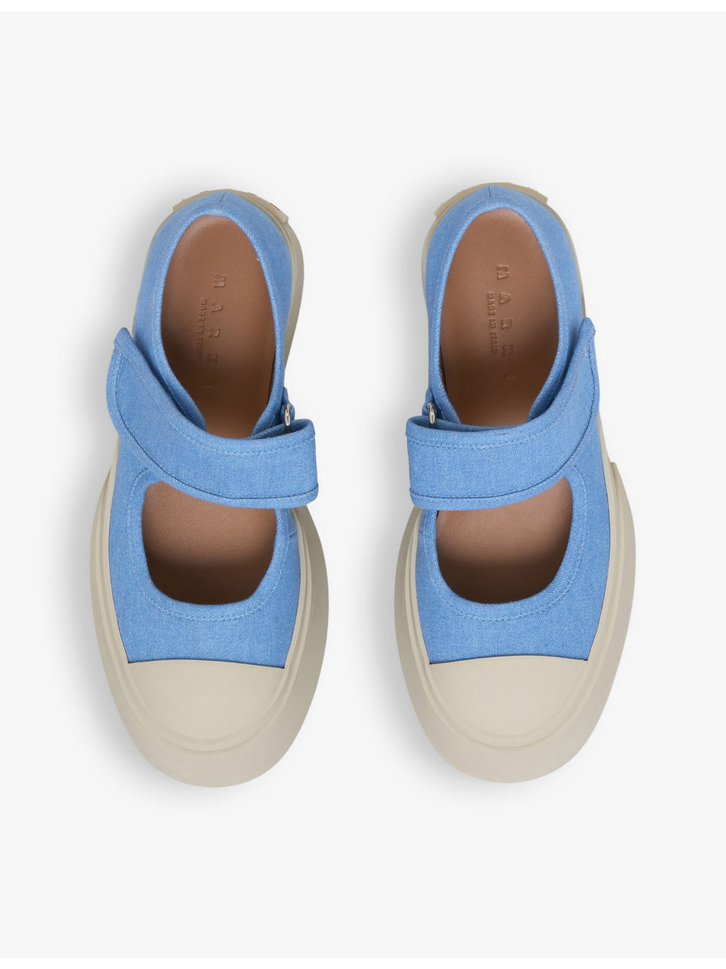 Branded contrast-sole cotton low-top trainers - 2