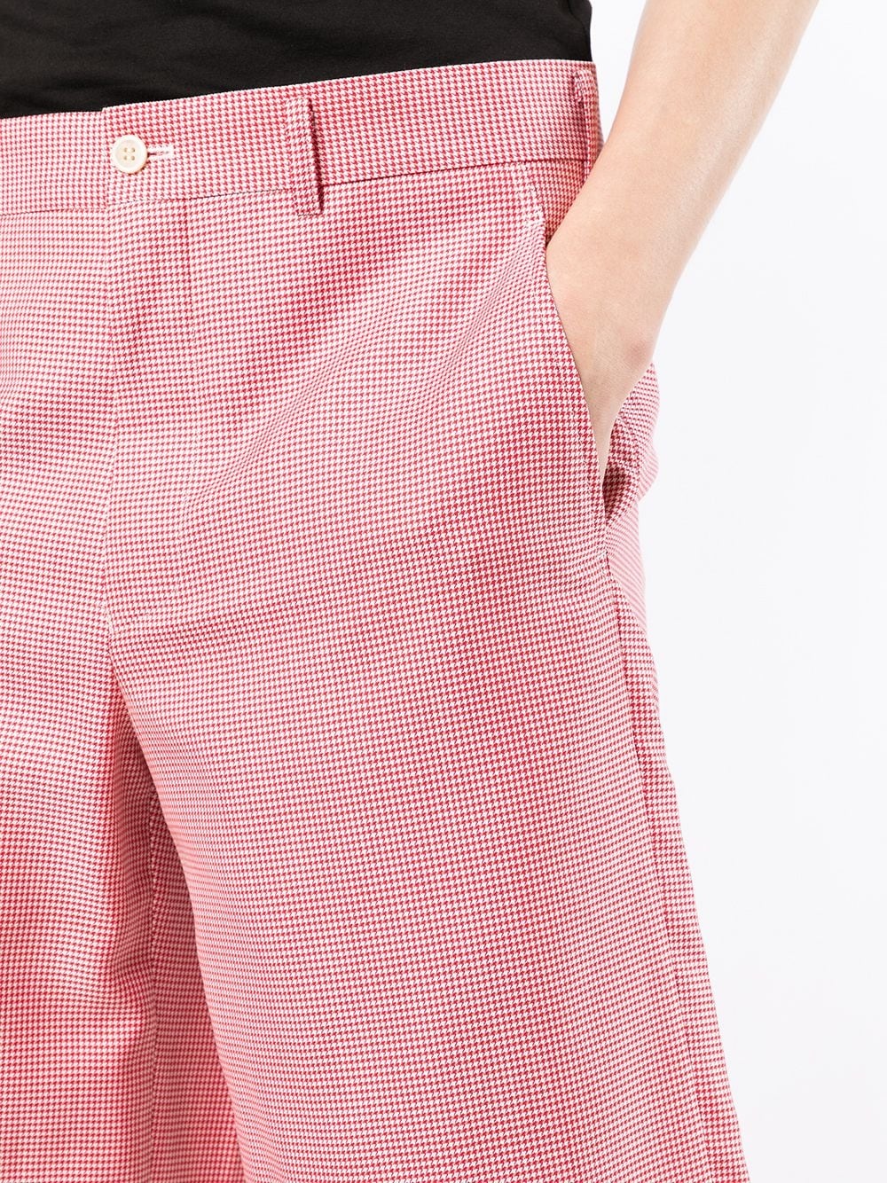 dogtooth print shorts - 5