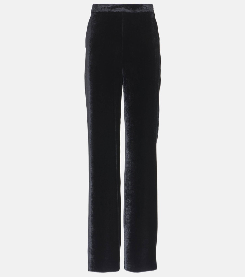 Velvet straight pants - 1